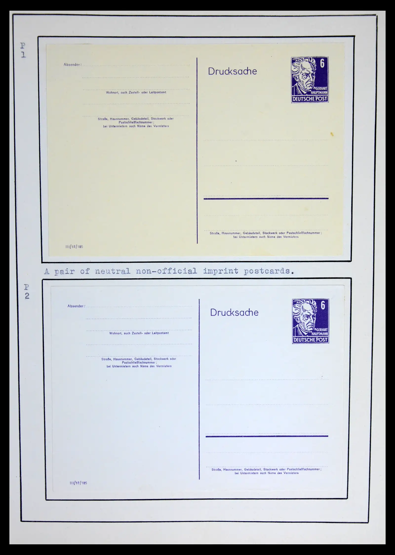 42116 0027 - Stamp collection 42116 DDR postal stationary collection 1949-1960.