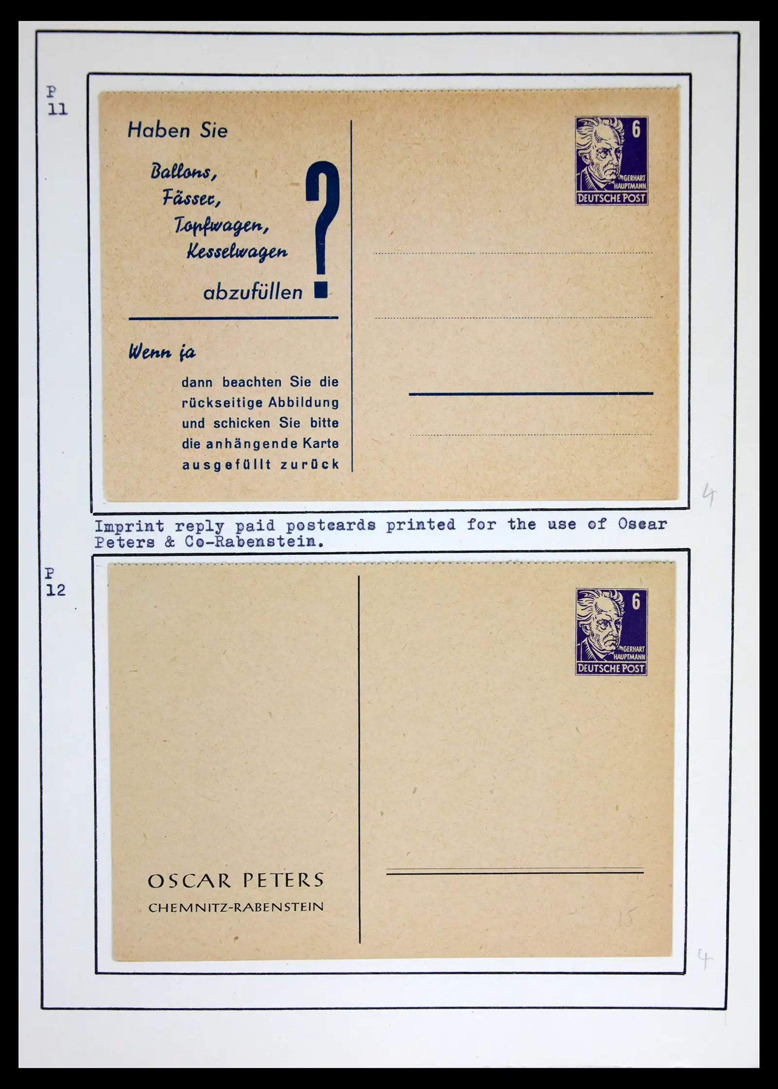 42116 0032 - Stamp collection 42116 DDR postal stationary collection 1949-1960.
