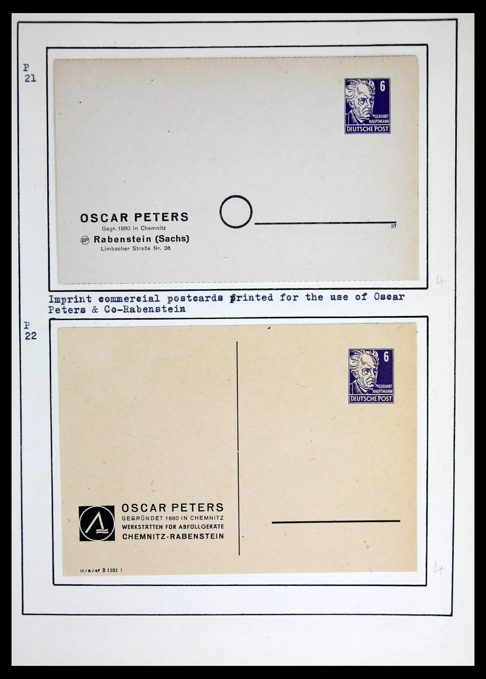 42116 0038 - Stamp collection 42116 DDR postal stationary collection 1949-1960.