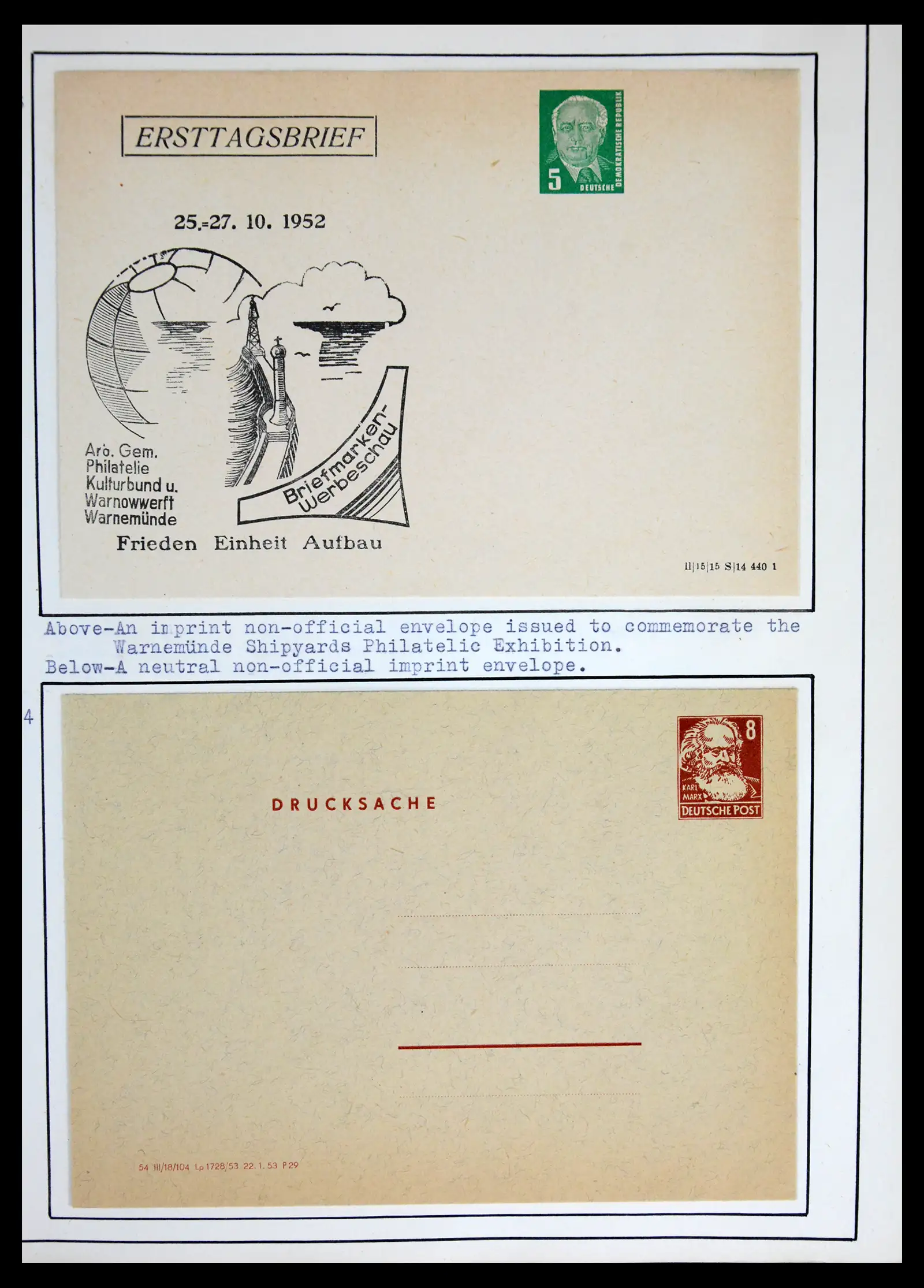 42116 0039 - Stamp collection 42116 DDR postal stationary collection 1949-1960.