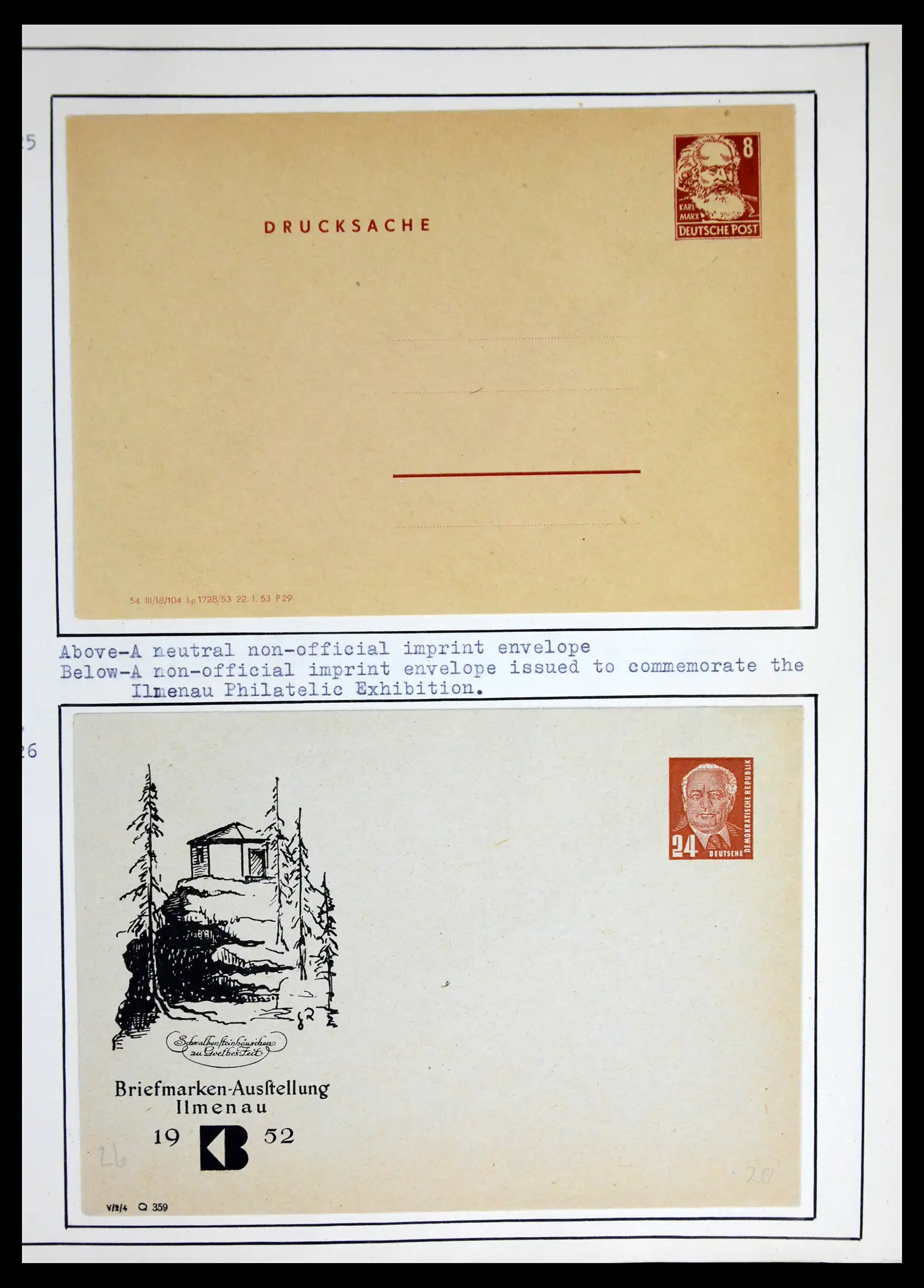 42116 0040 - Stamp collection 42116 DDR postal stationary collection 1949-1960.