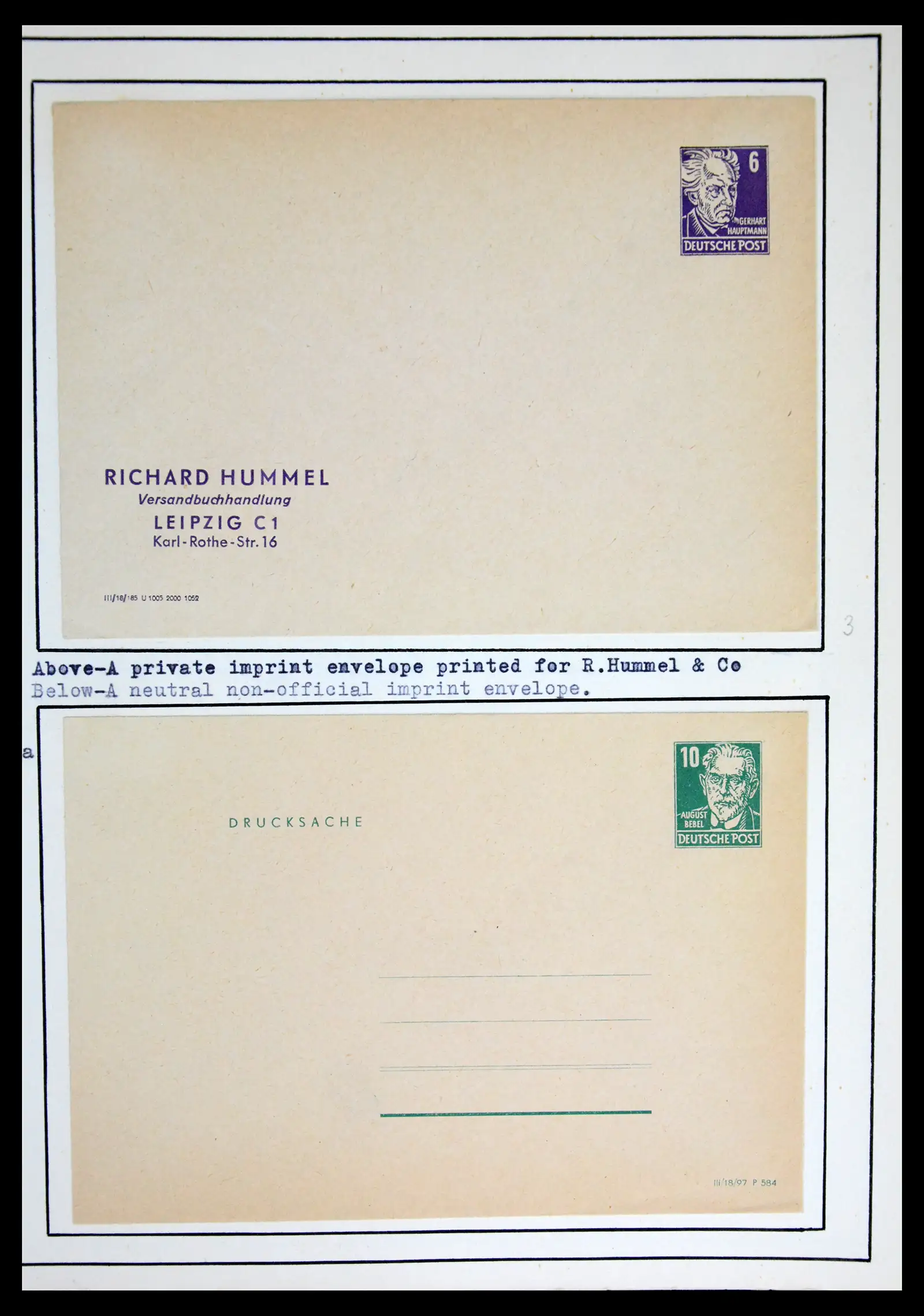 42116 0042 - Stamp collection 42116 DDR postal stationary collection 1949-1960.