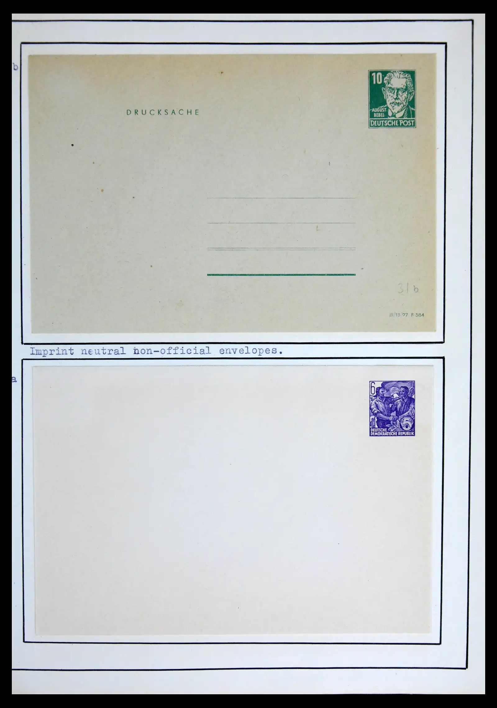 42116 0043 - Stamp collection 42116 DDR postal stationary collection 1949-1960.