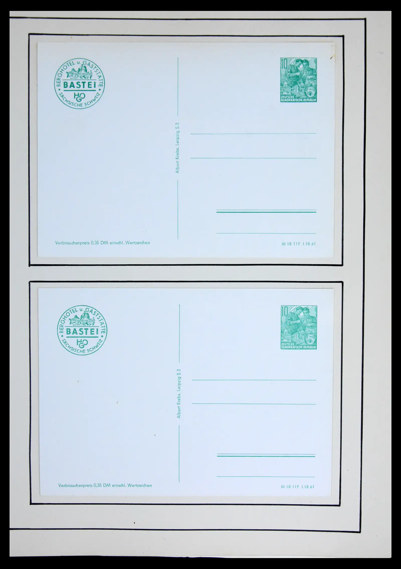 42116 0058 - Stamp collection 42116 DDR postal stationary collection 1949-1960.