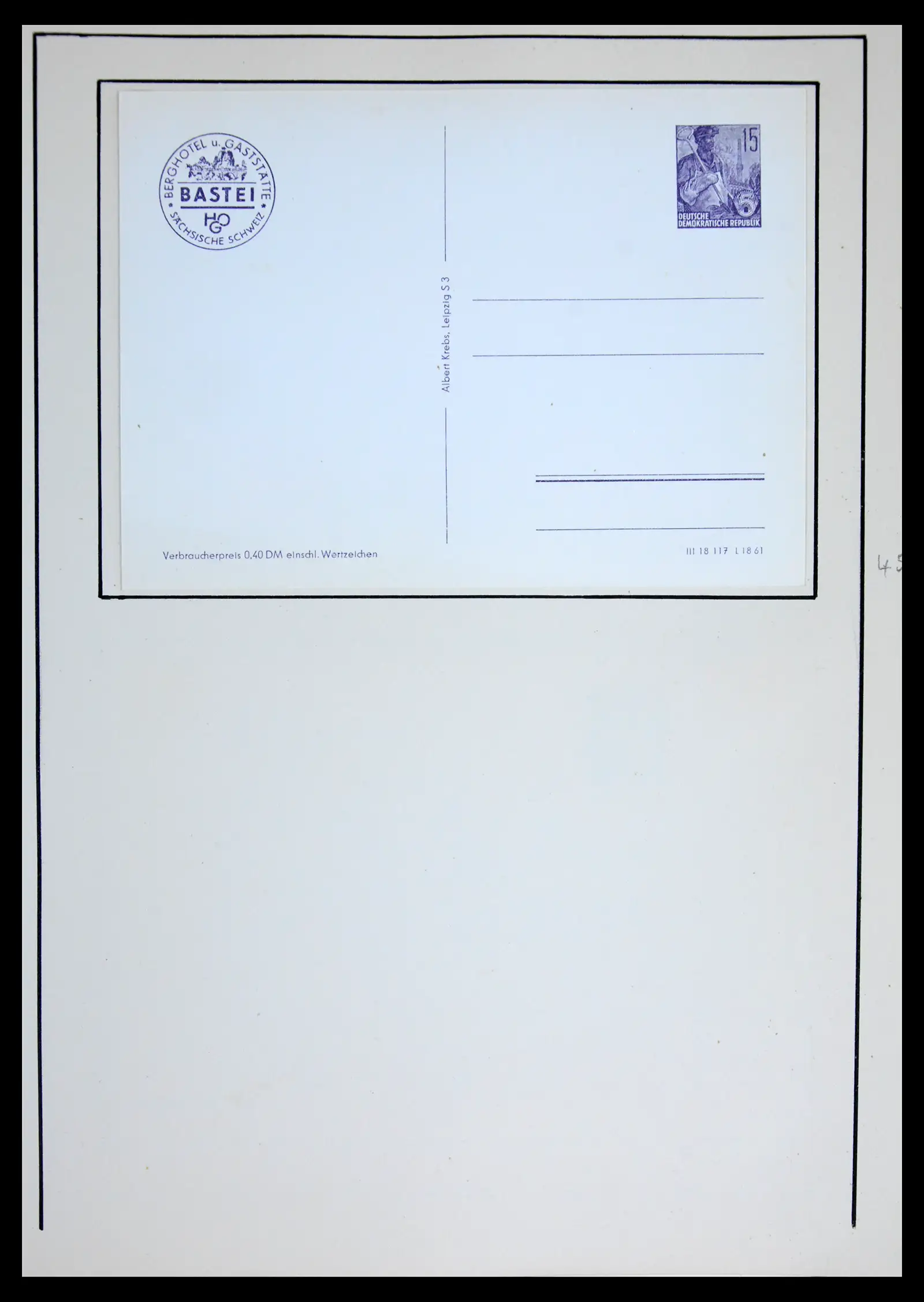 42116 0061 - Stamp collection 42116 DDR postal stationary collection 1949-1960.