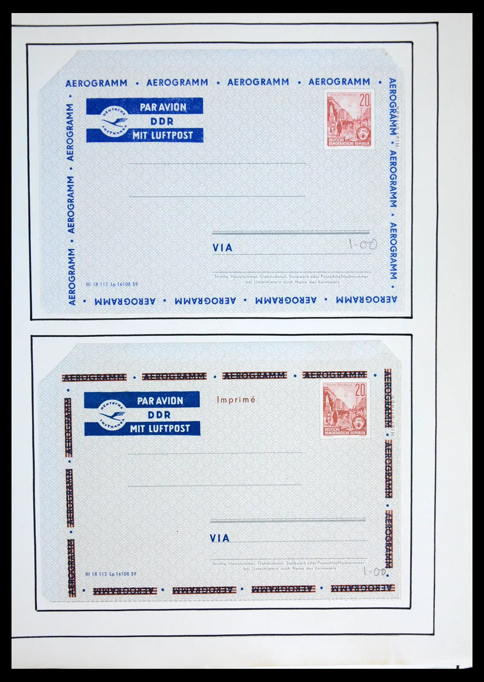 42116 0069 - Stamp collection 42116 DDR postal stationary collection 1949-1960.
