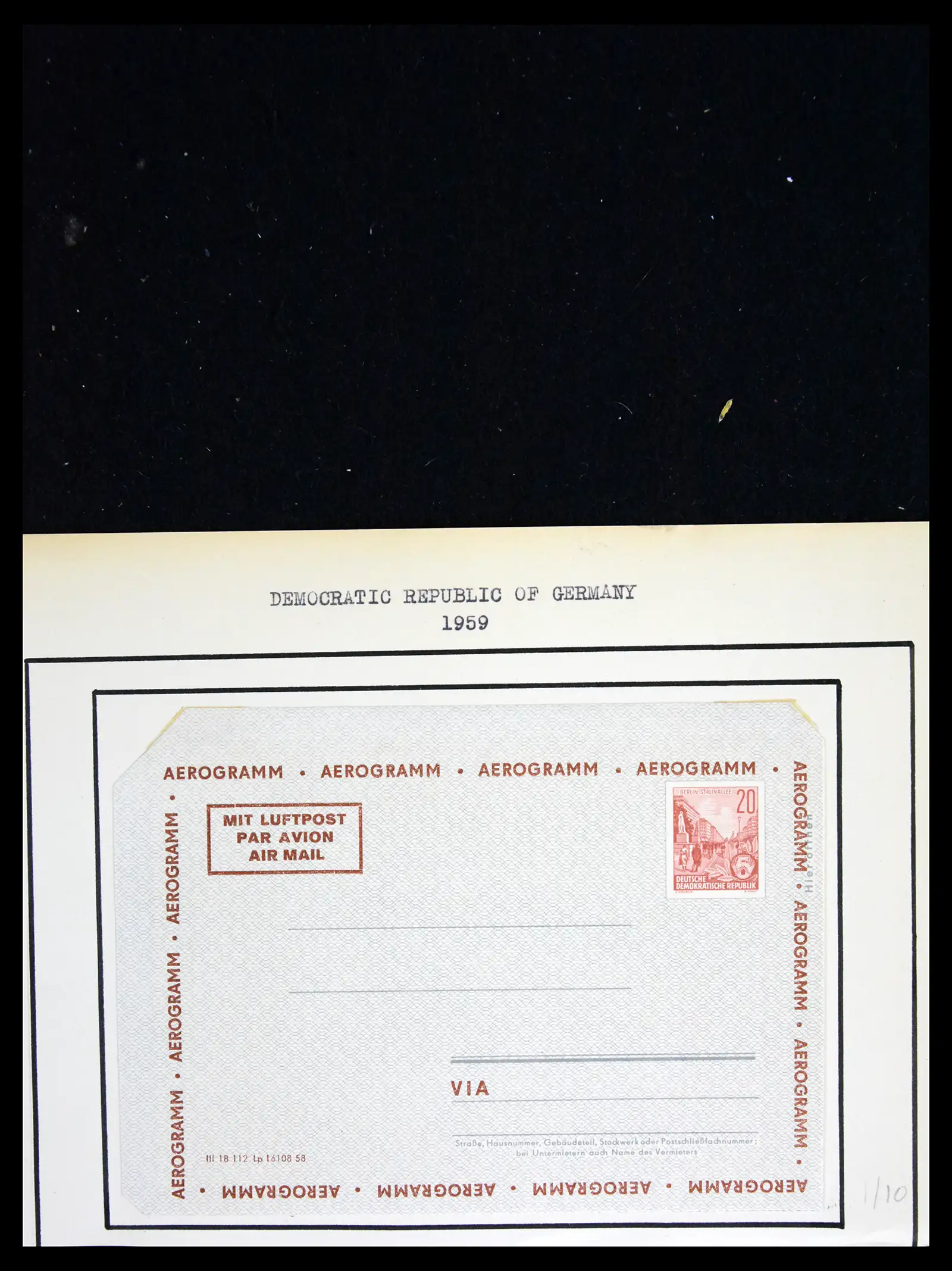 42116 0070 - Stamp collection 42116 DDR postal stationary collection 1949-1960.