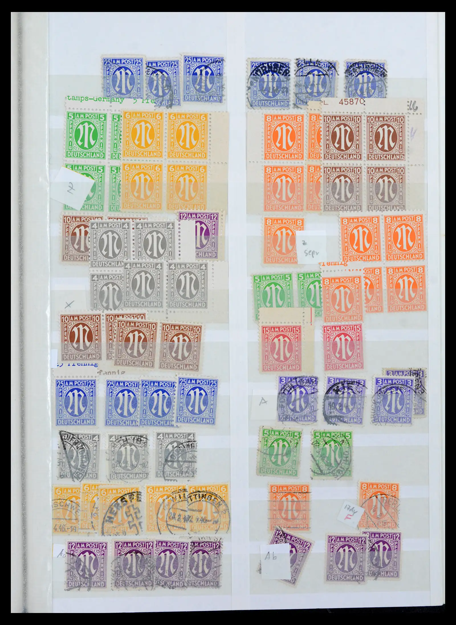 42122 0073 - Postzegelverzameling 42122 Duitse Zones 1945-1948.