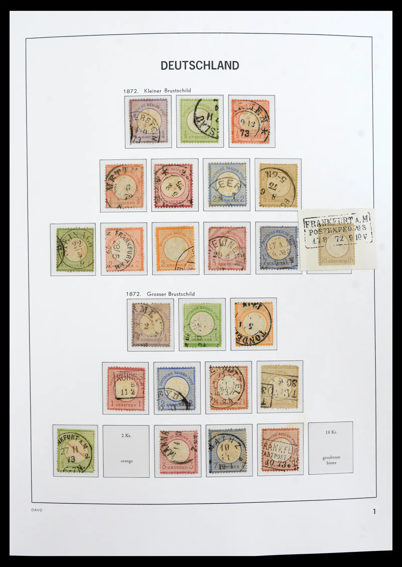 42124 0001 - Stamp collection 42124 Germany Reich used 1872-1945.
