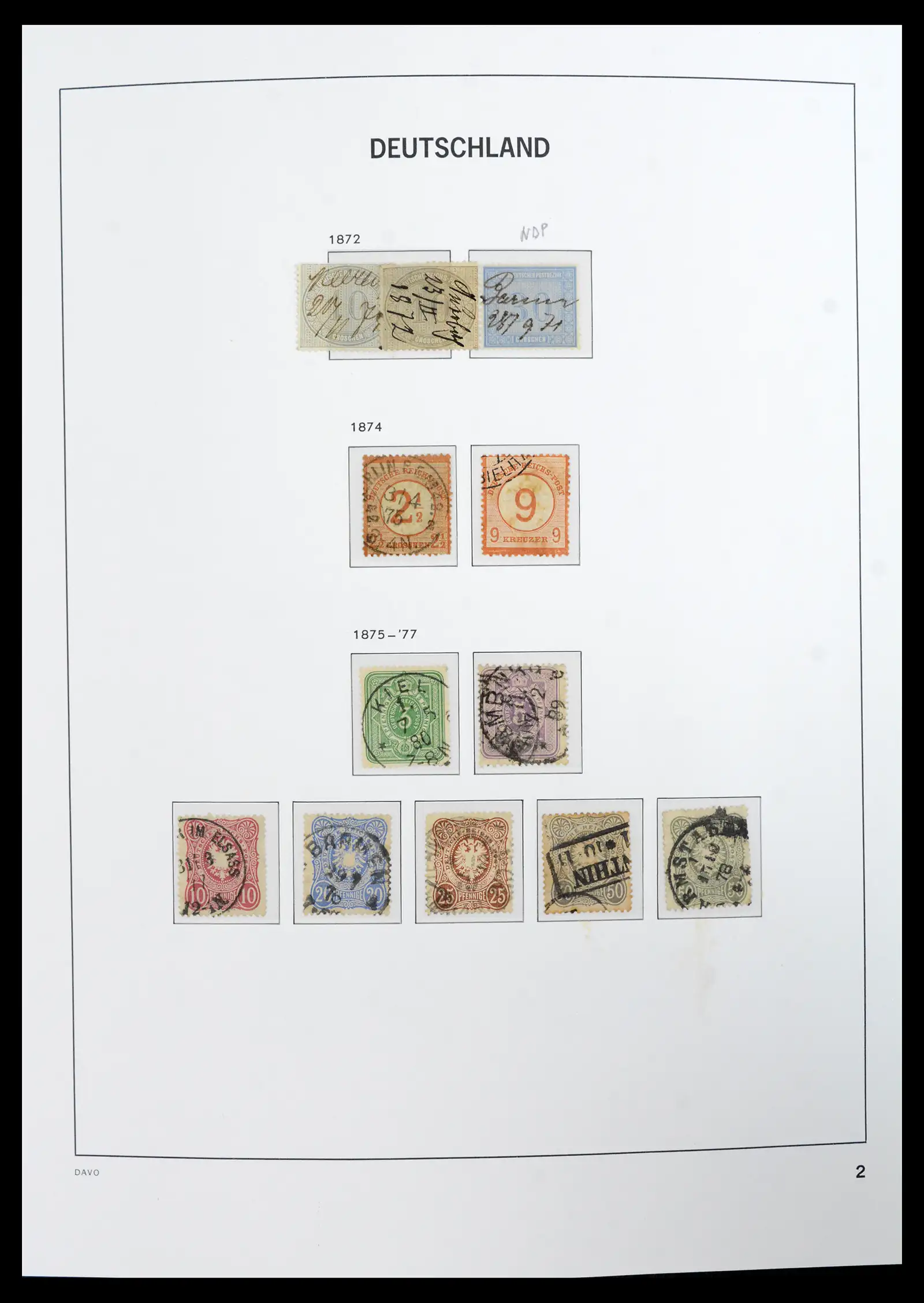 42124 0002 - Stamp collection 42124 Germany Reich used 1872-1945.