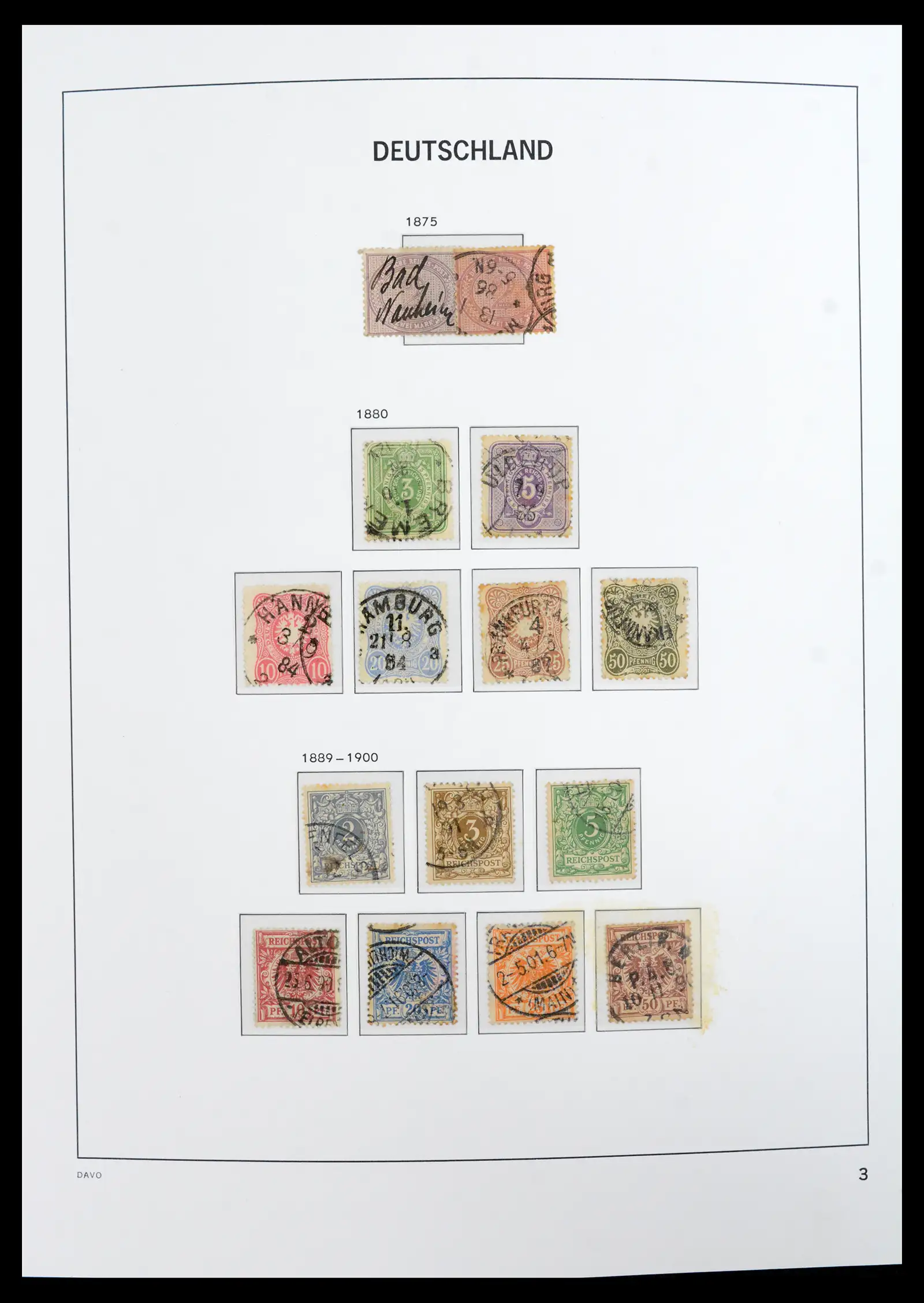 42124 0003 - Stamp collection 42124 Germany Reich used 1872-1945.
