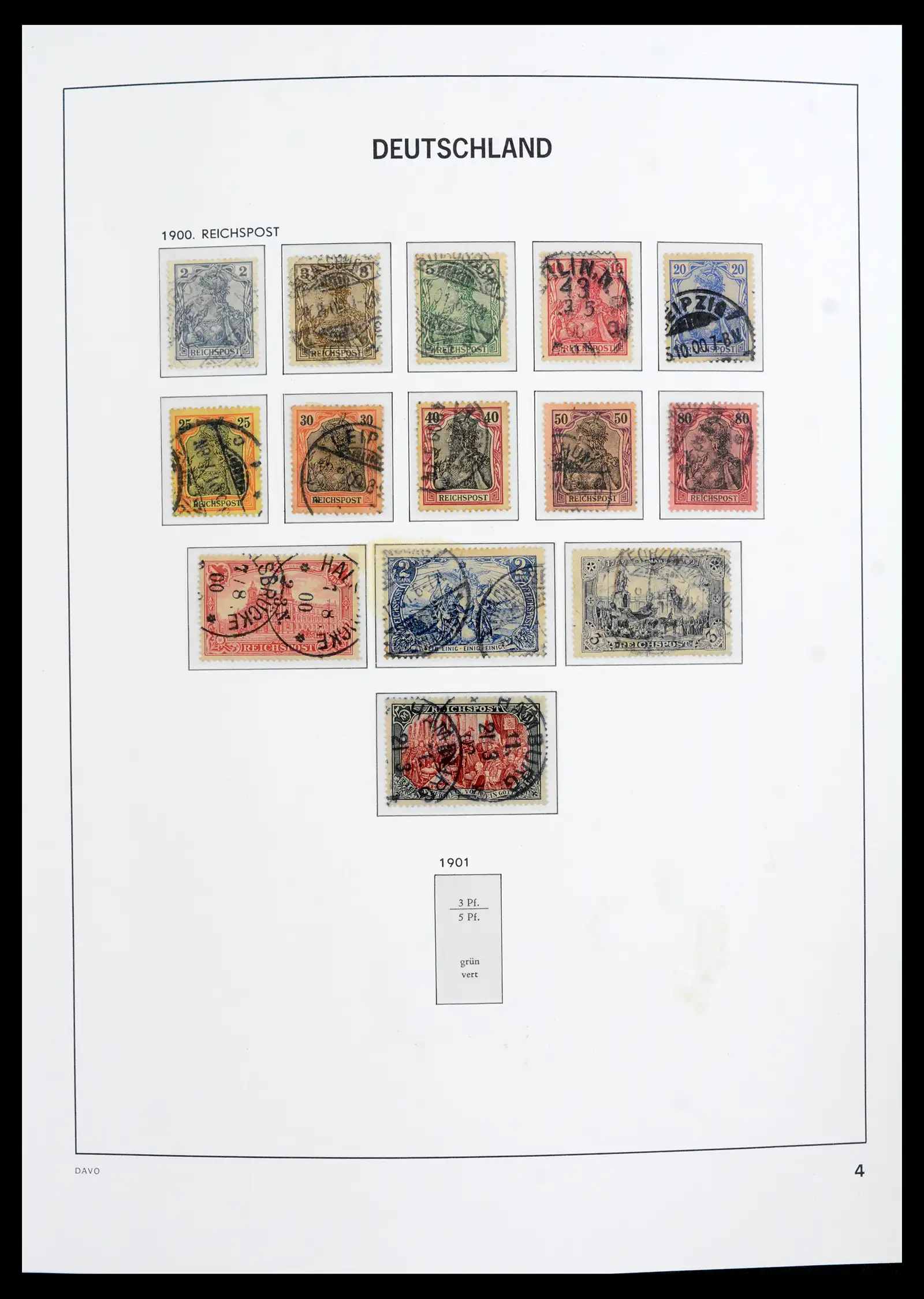 42124 0004 - Stamp collection 42124 Germany Reich used 1872-1945.