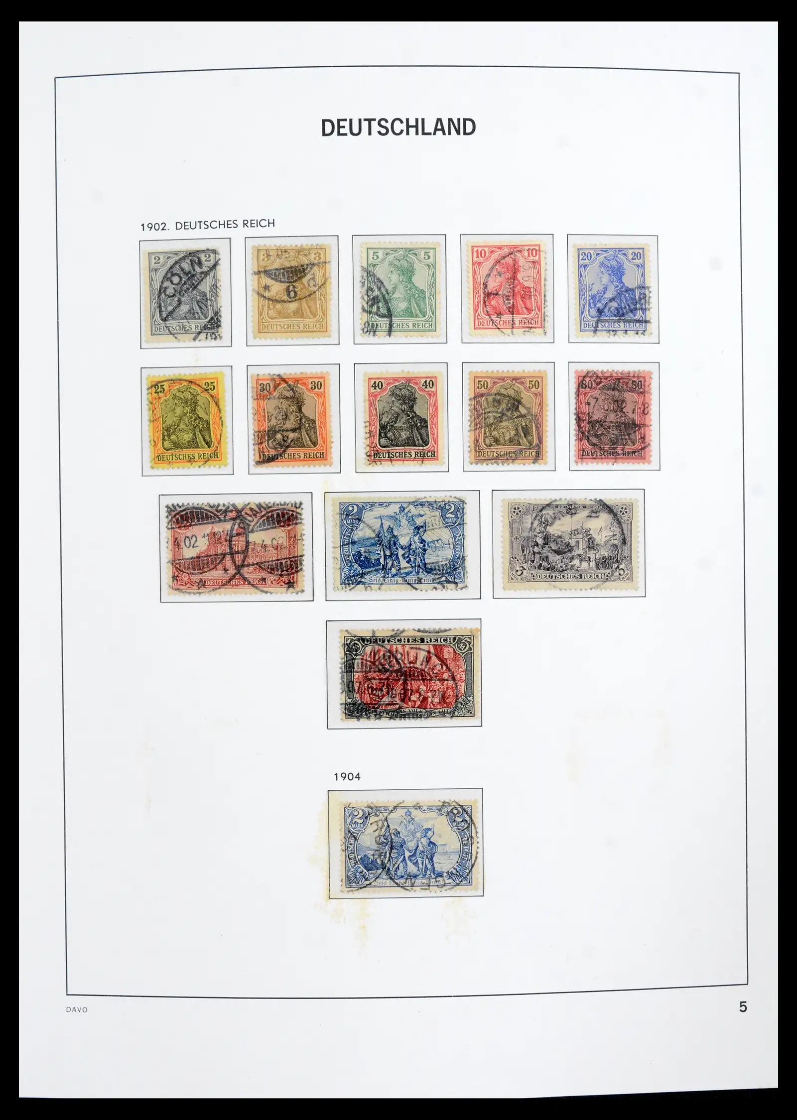 42124 0005 - Stamp collection 42124 Germany Reich used 1872-1945.