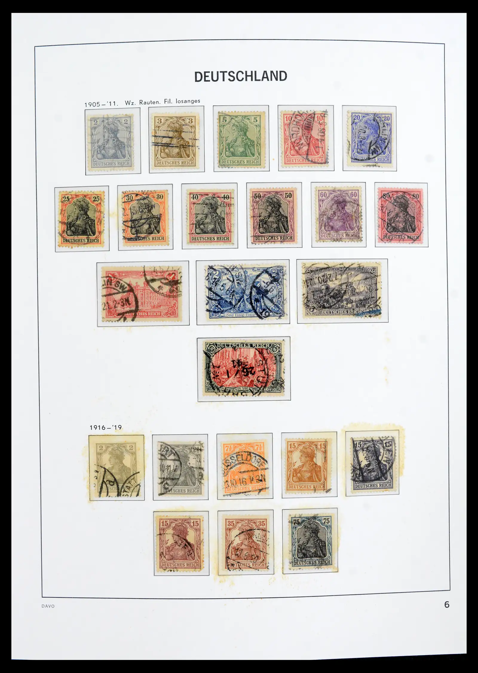 42124 0006 - Stamp collection 42124 Germany Reich used 1872-1945.