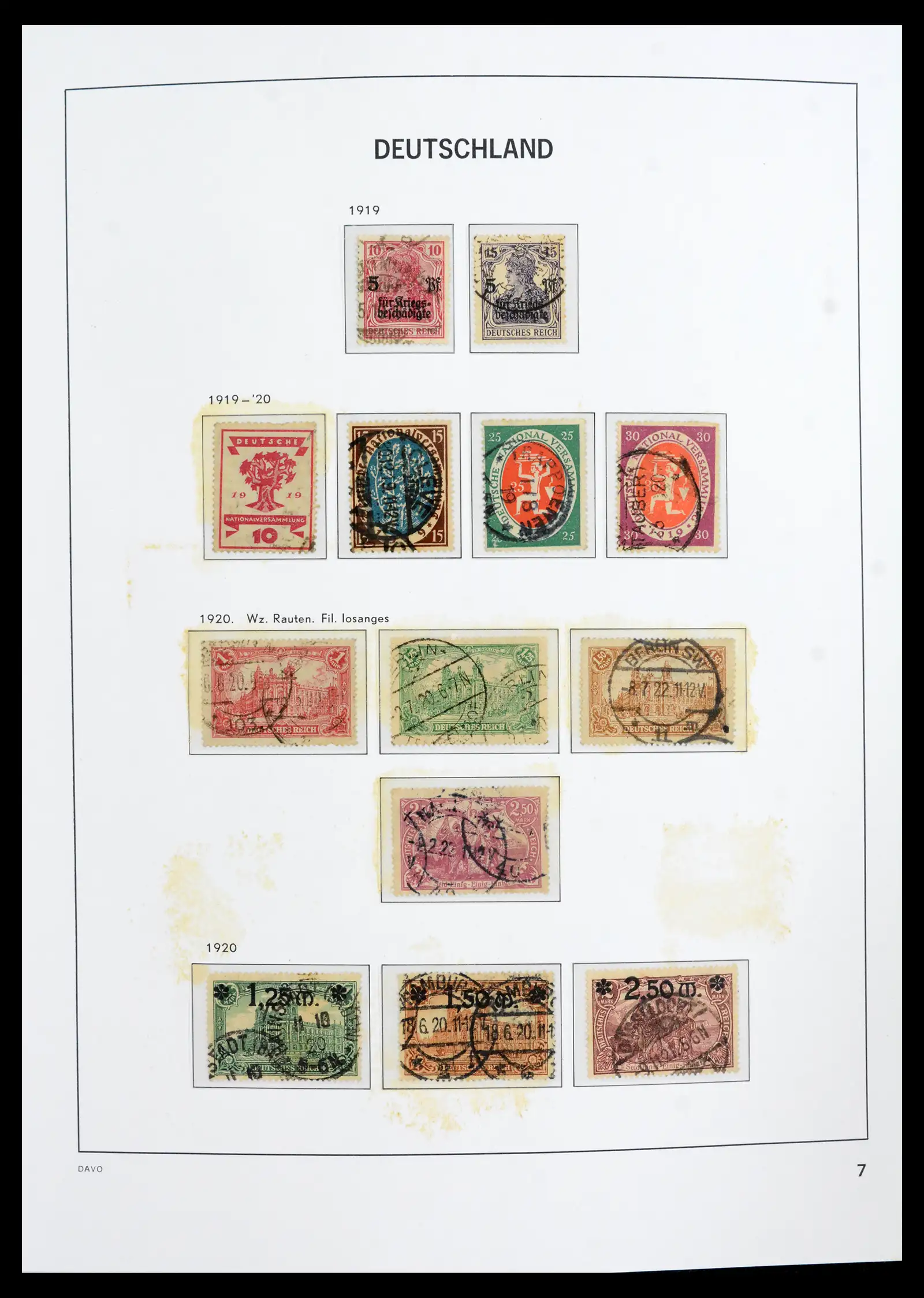 42124 0007 - Stamp collection 42124 Germany Reich used 1872-1945.