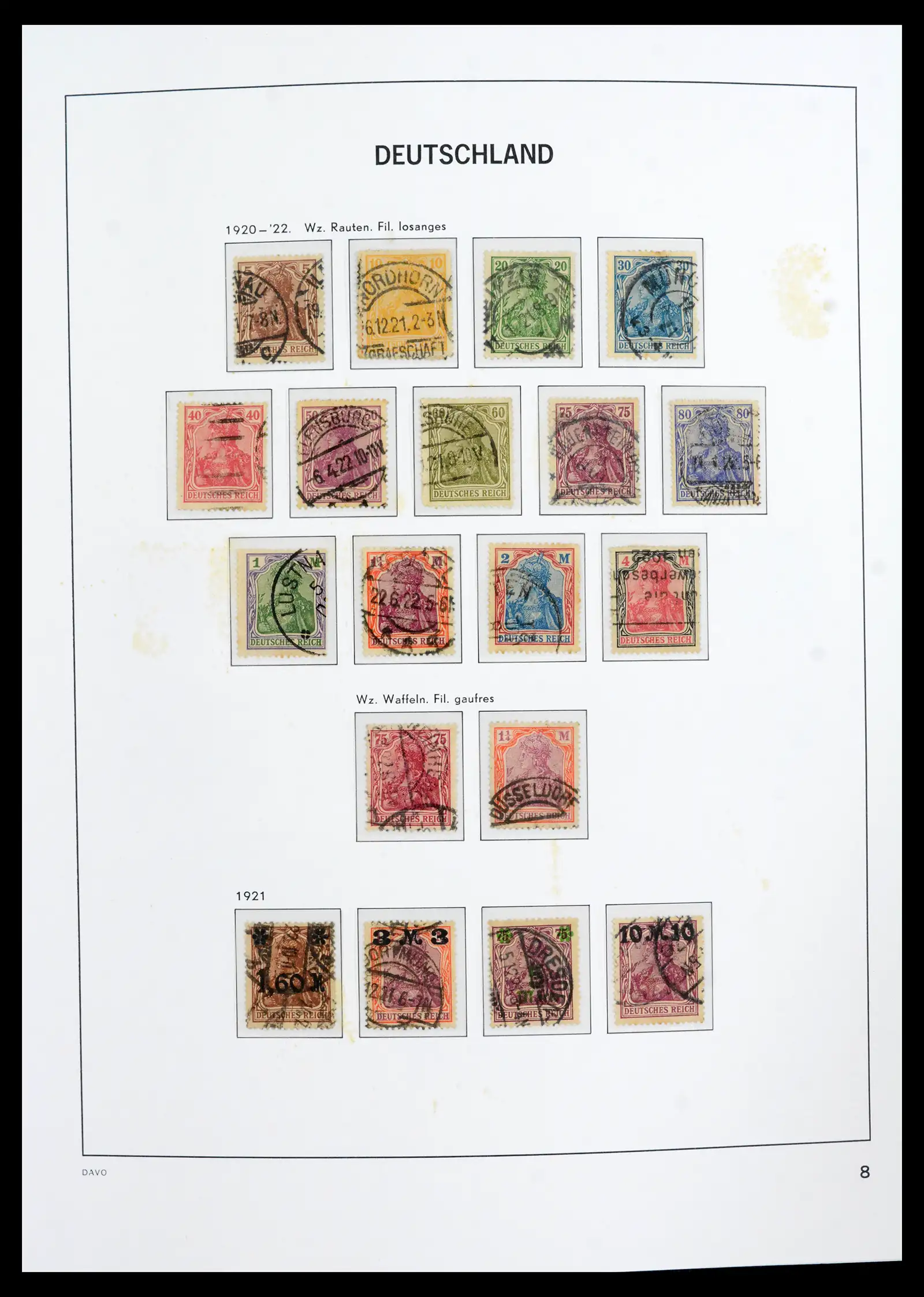 42124 0009 - Stamp collection 42124 Germany Reich used 1872-1945.