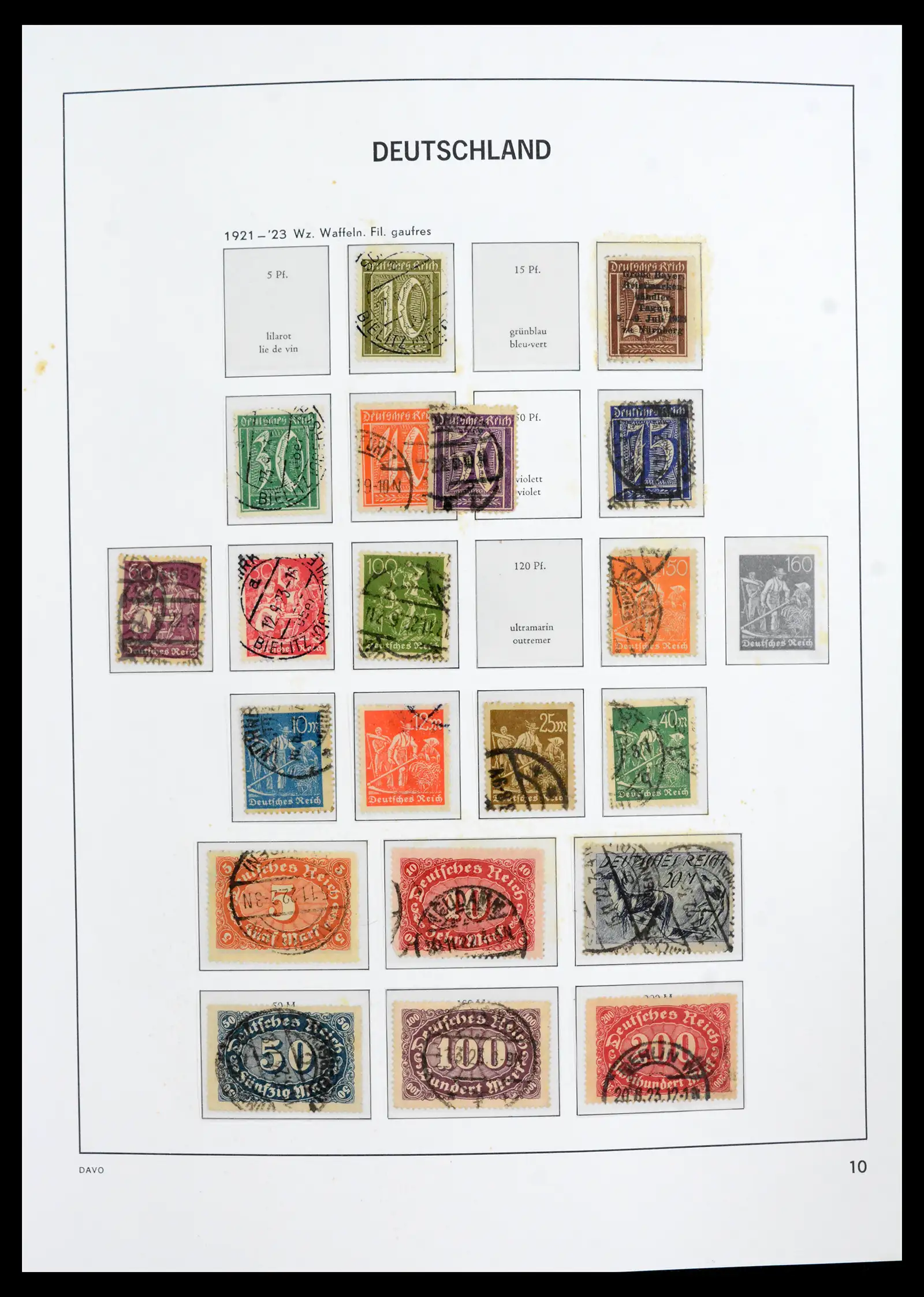 42124 0011 - Stamp collection 42124 Germany Reich used 1872-1945.