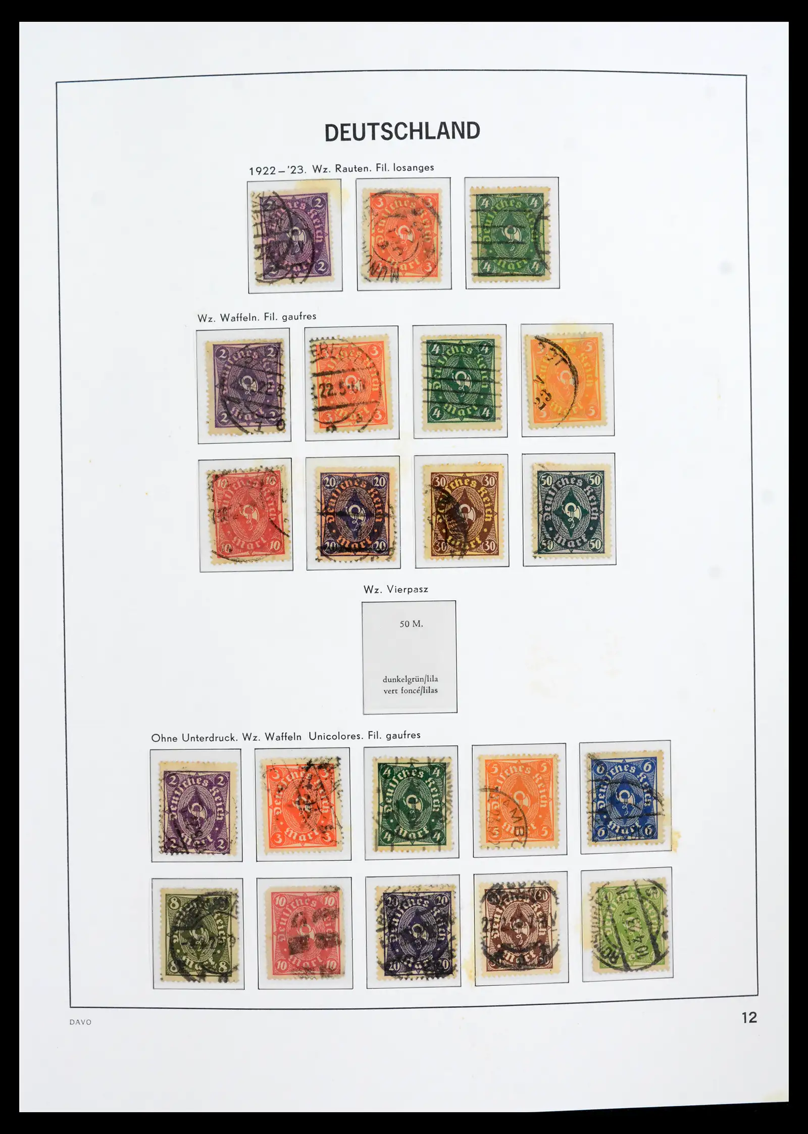 42124 0013 - Stamp collection 42124 Germany Reich used 1872-1945.