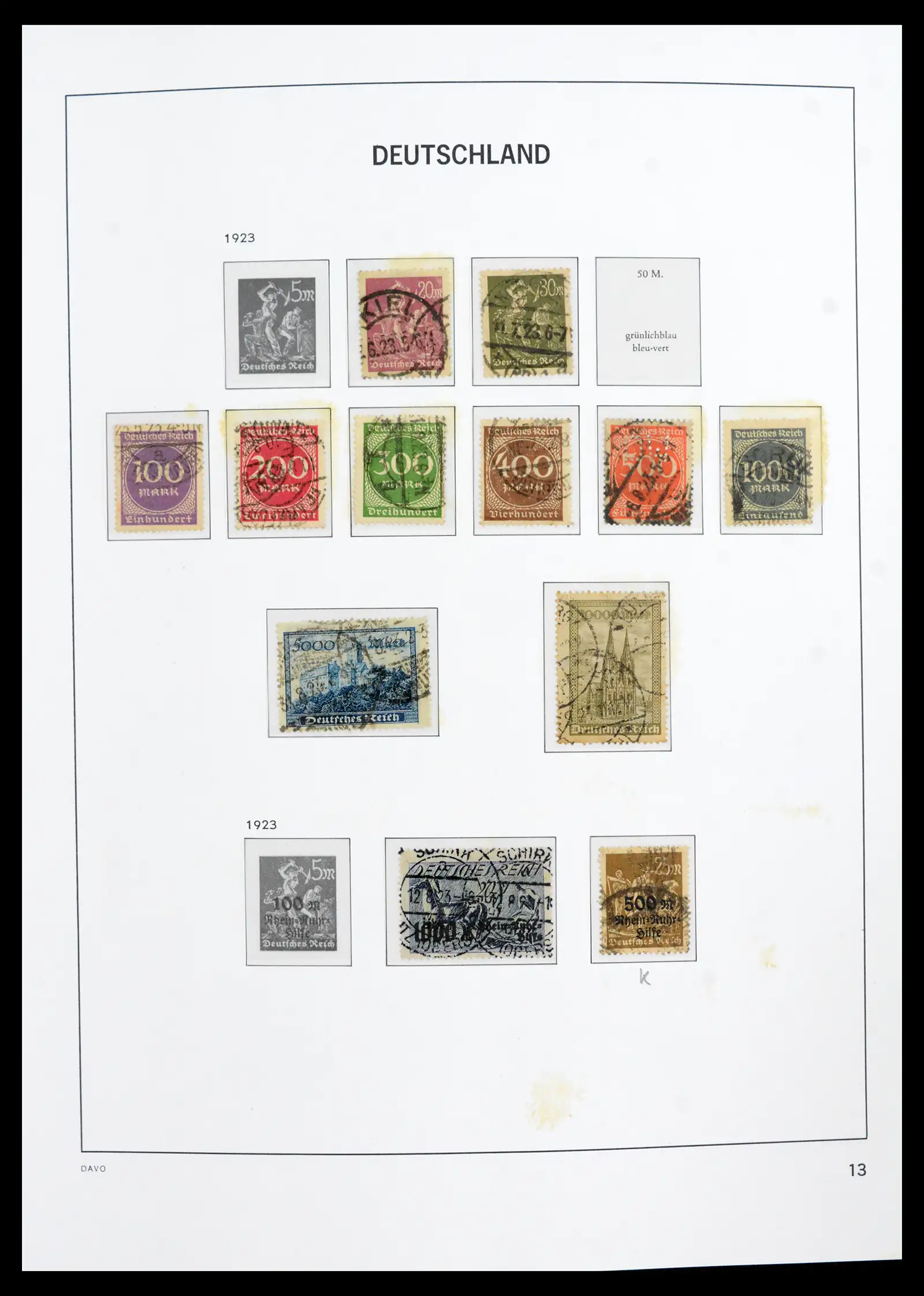 42124 0014 - Stamp collection 42124 Germany Reich used 1872-1945.