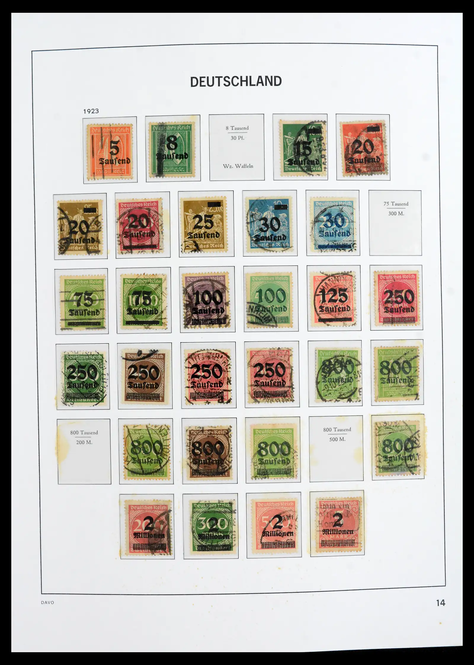 42124 0015 - Stamp collection 42124 Germany Reich used 1872-1945.