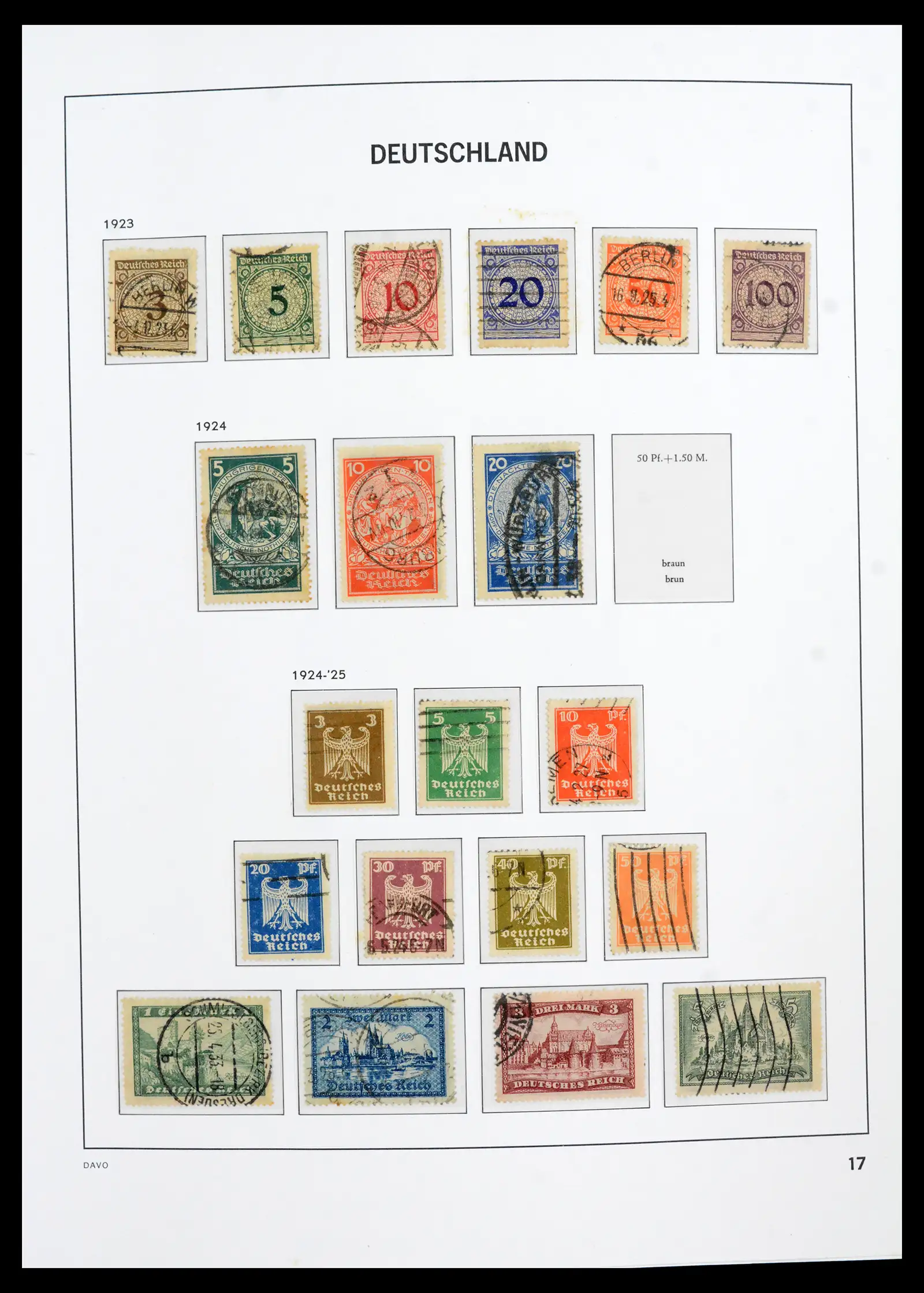 42124 0018 - Stamp collection 42124 Germany Reich used 1872-1945.