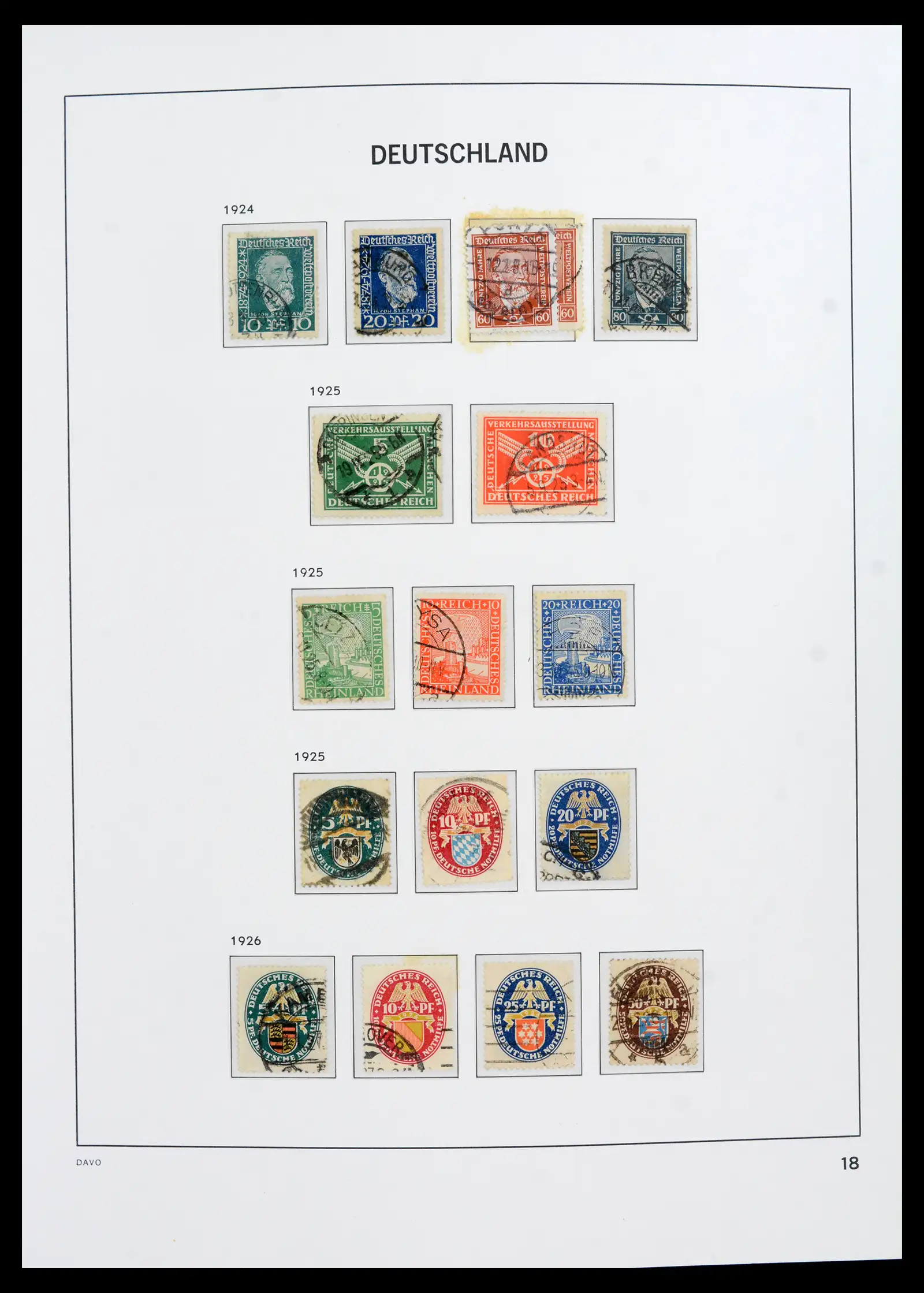 42124 0019 - Stamp collection 42124 Germany Reich used 1872-1945.