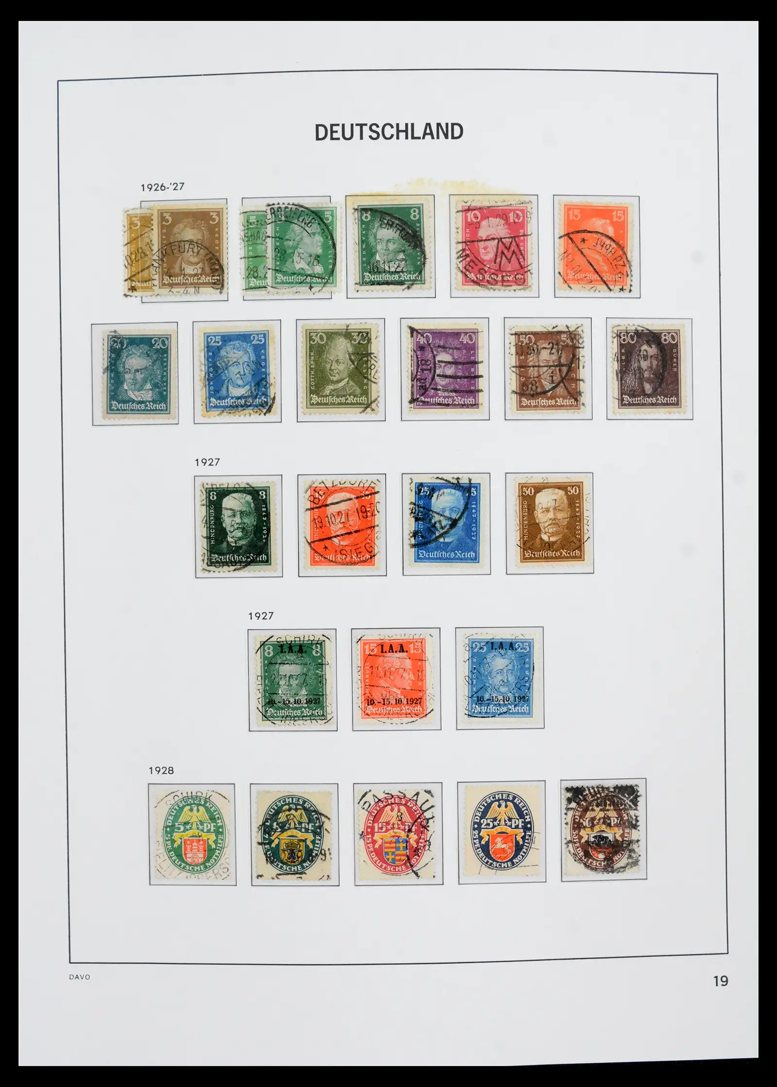 42124 0020 - Stamp collection 42124 Germany Reich used 1872-1945.