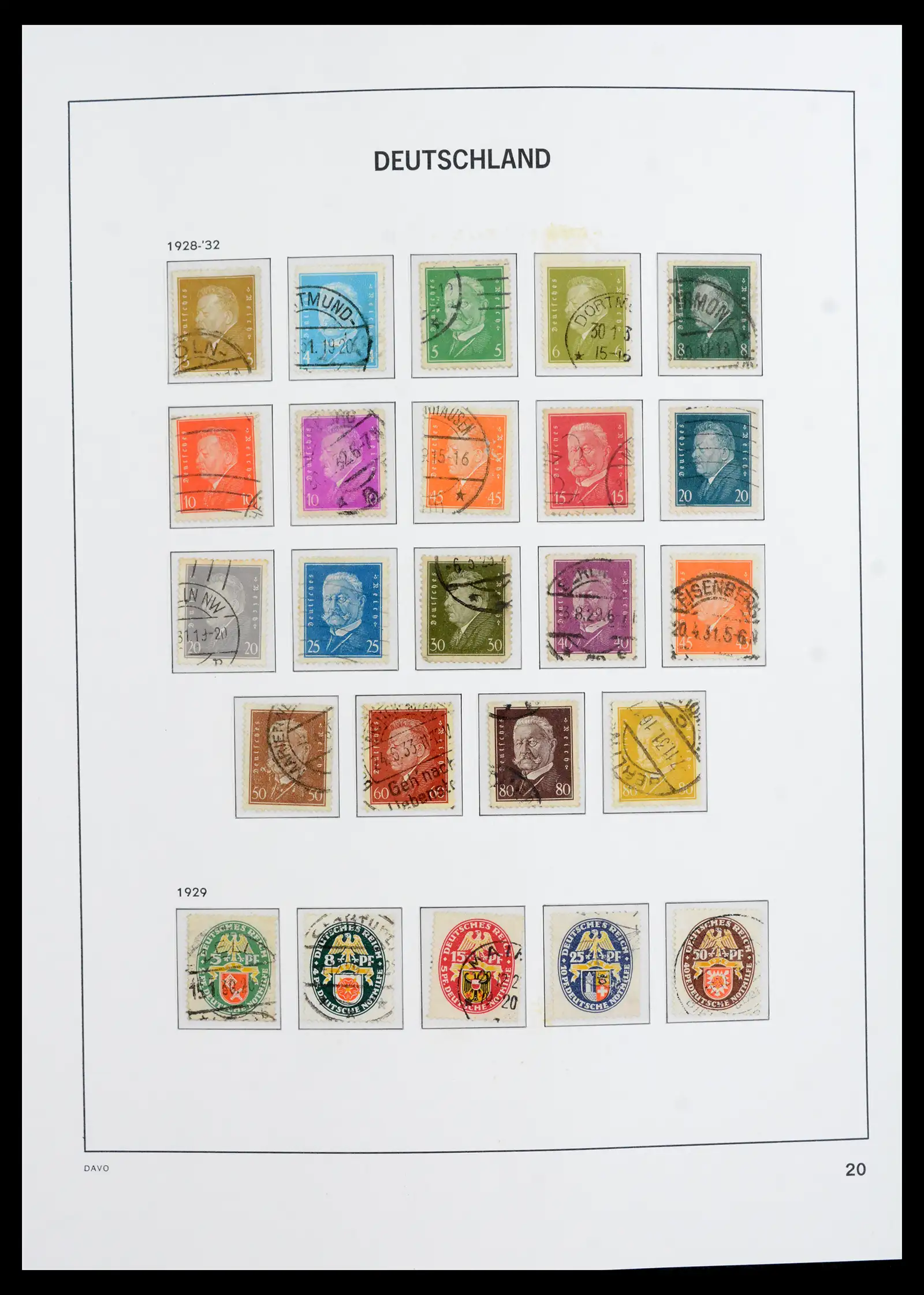 42124 0021 - Stamp collection 42124 Germany Reich used 1872-1945.