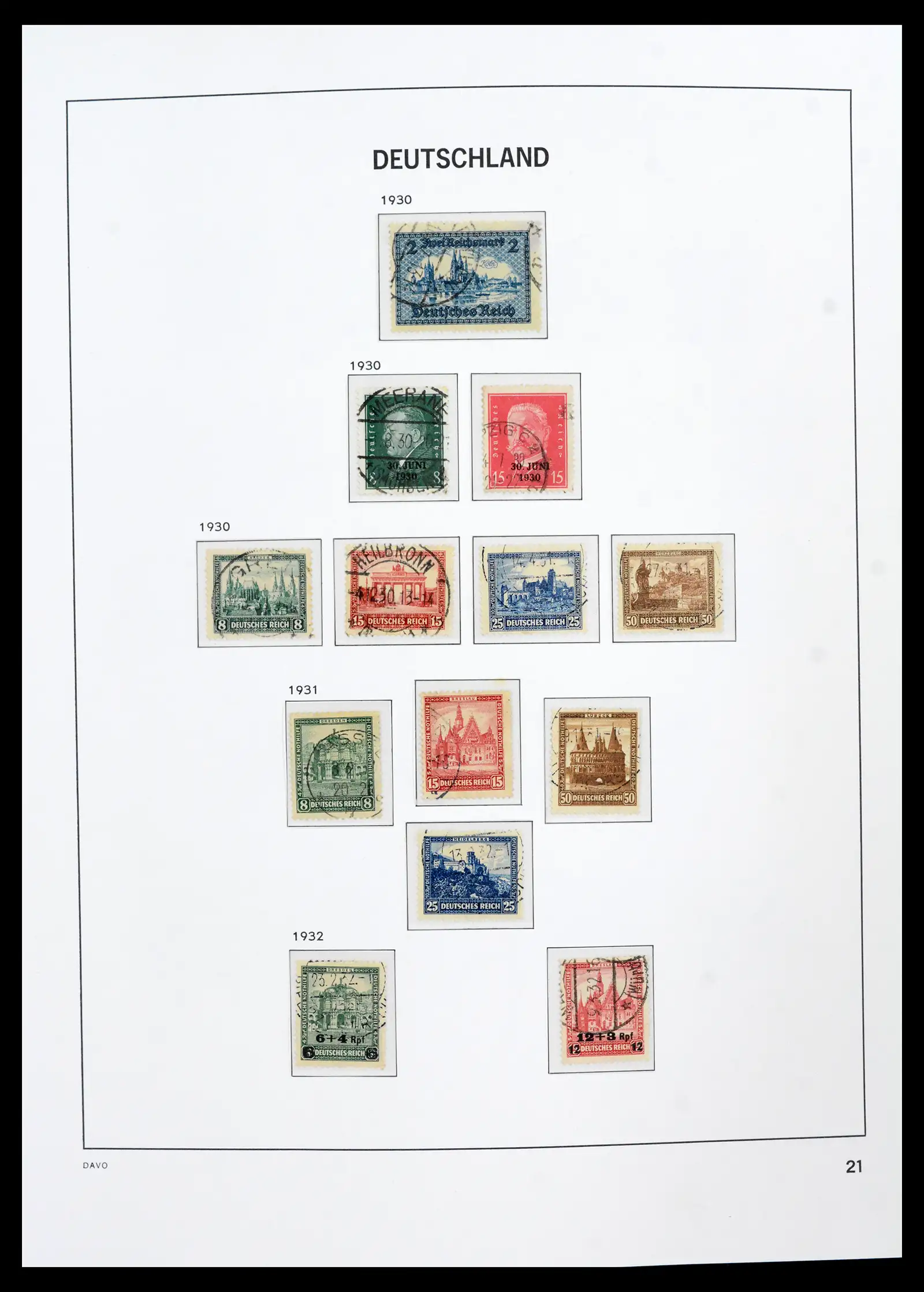 42124 0022 - Stamp collection 42124 Germany Reich used 1872-1945.