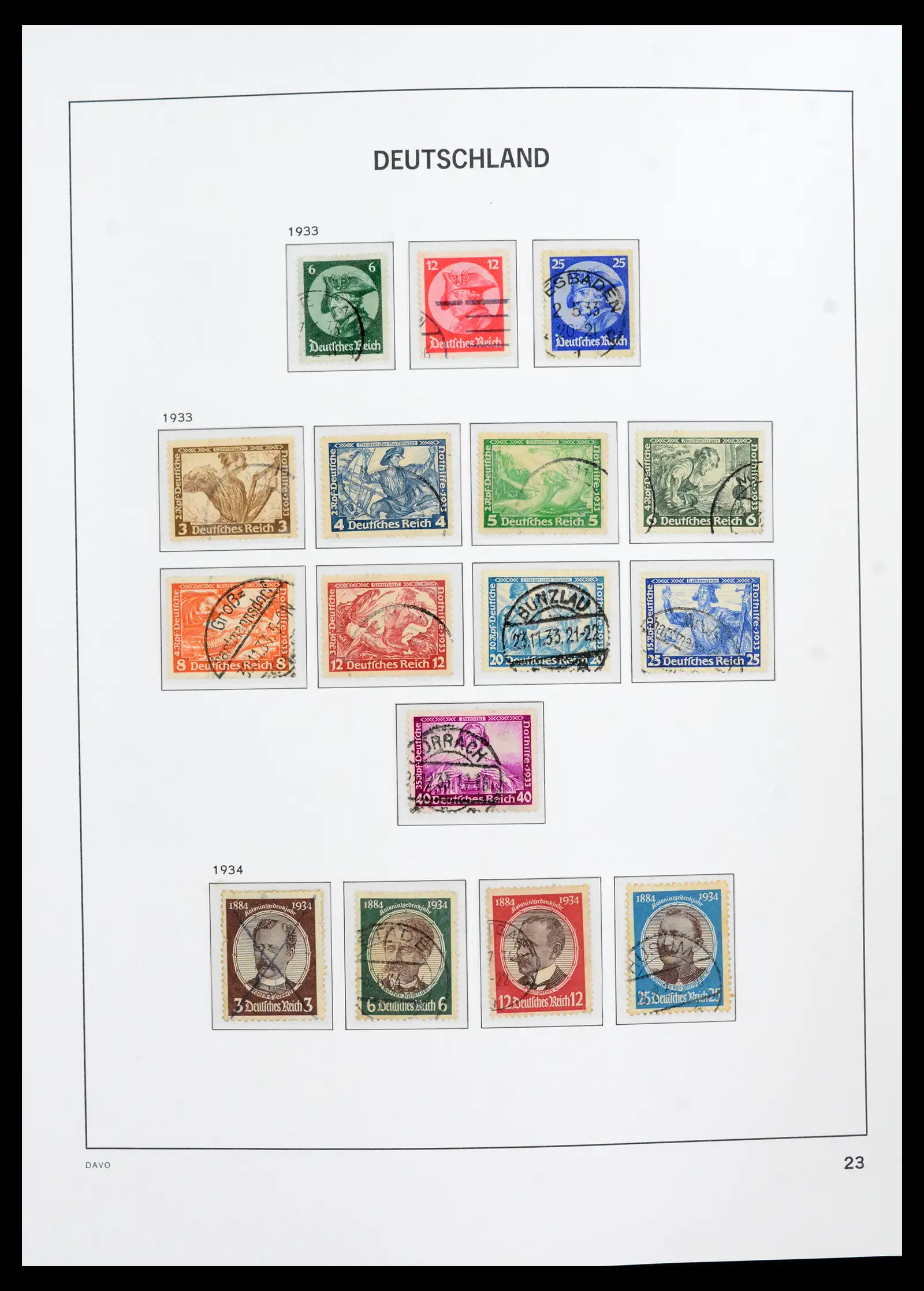 42124 0024 - Stamp collection 42124 Germany Reich used 1872-1945.