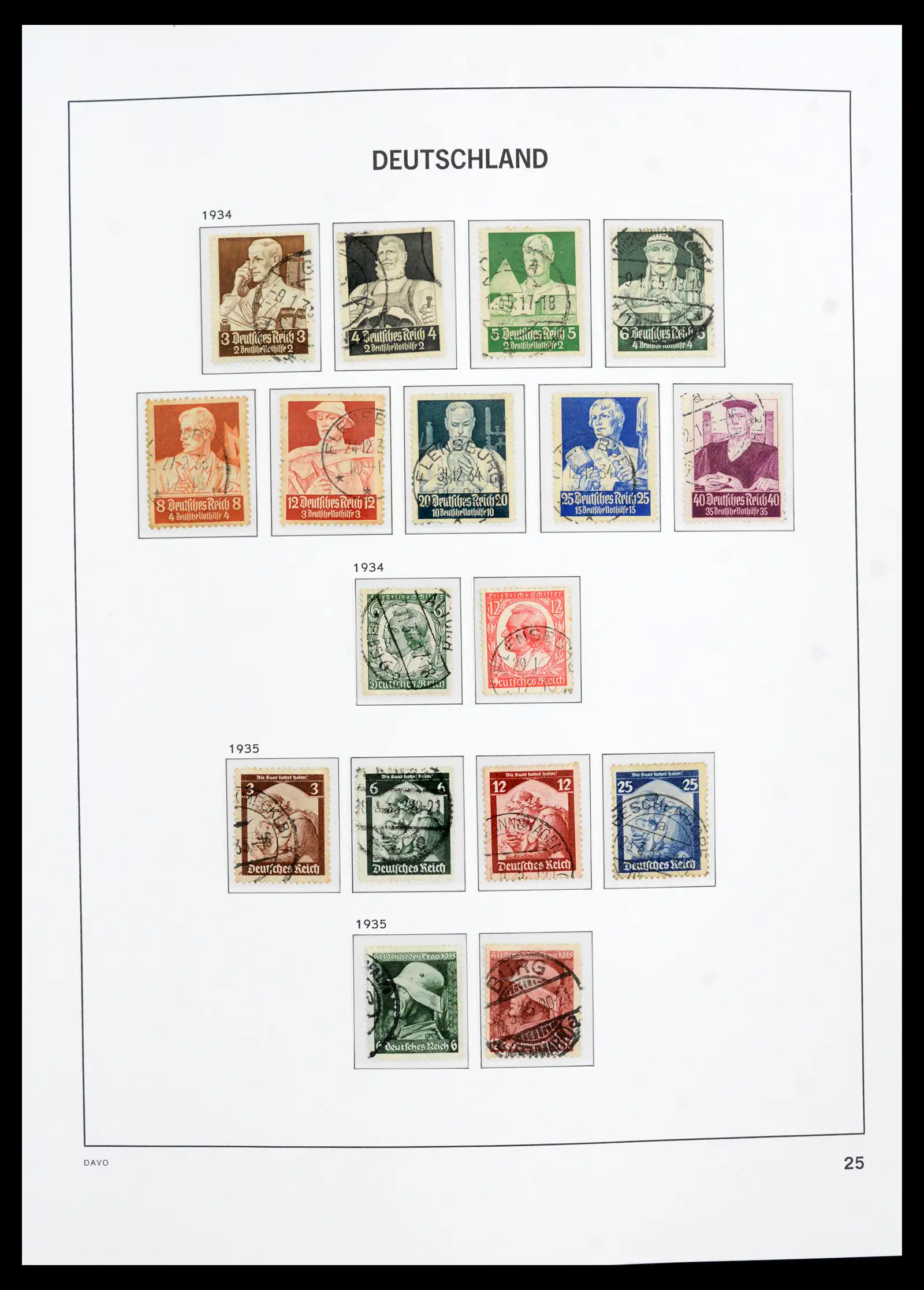 42124 0026 - Stamp collection 42124 Germany Reich used 1872-1945.