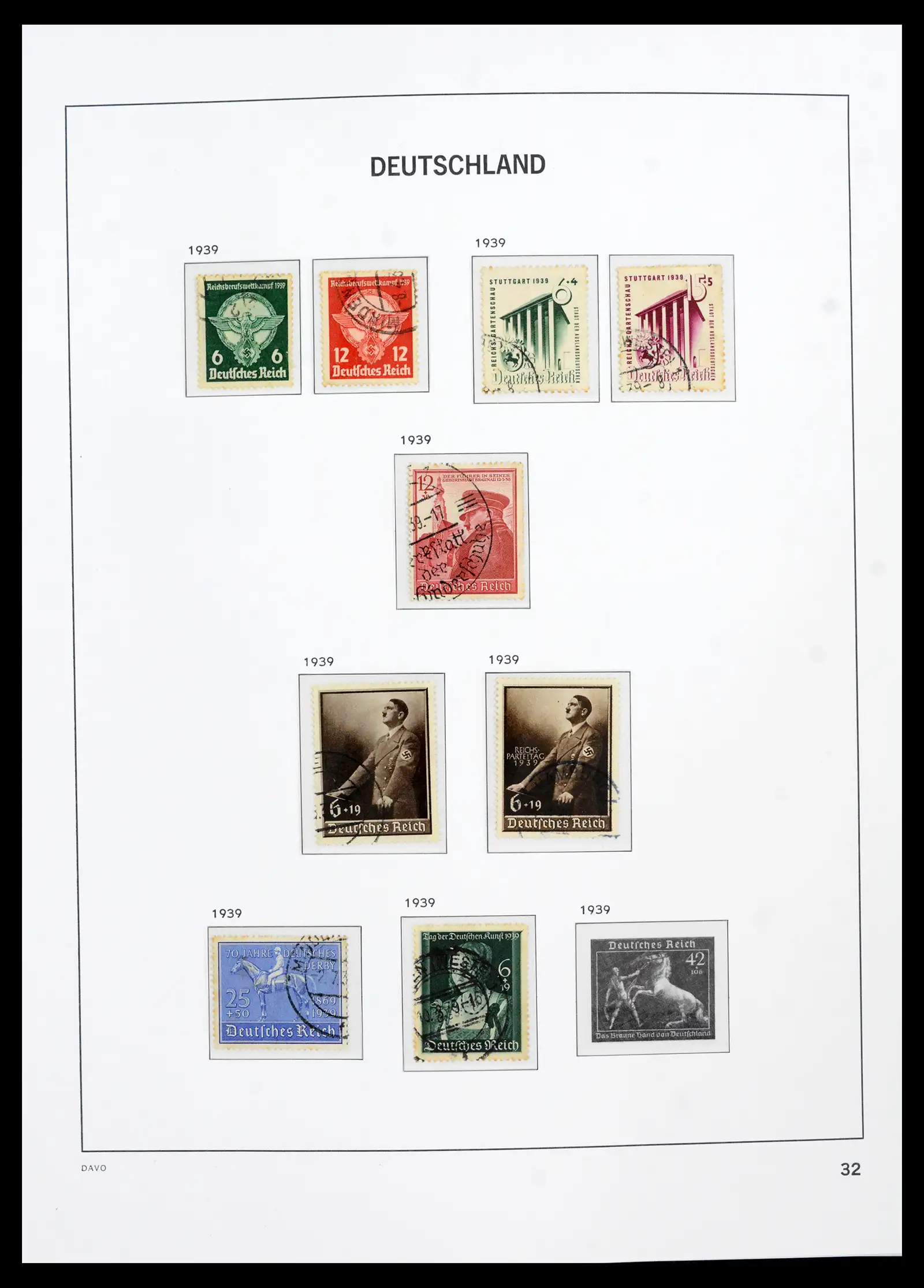 42124 0033 - Stamp collection 42124 Germany Reich used 1872-1945.