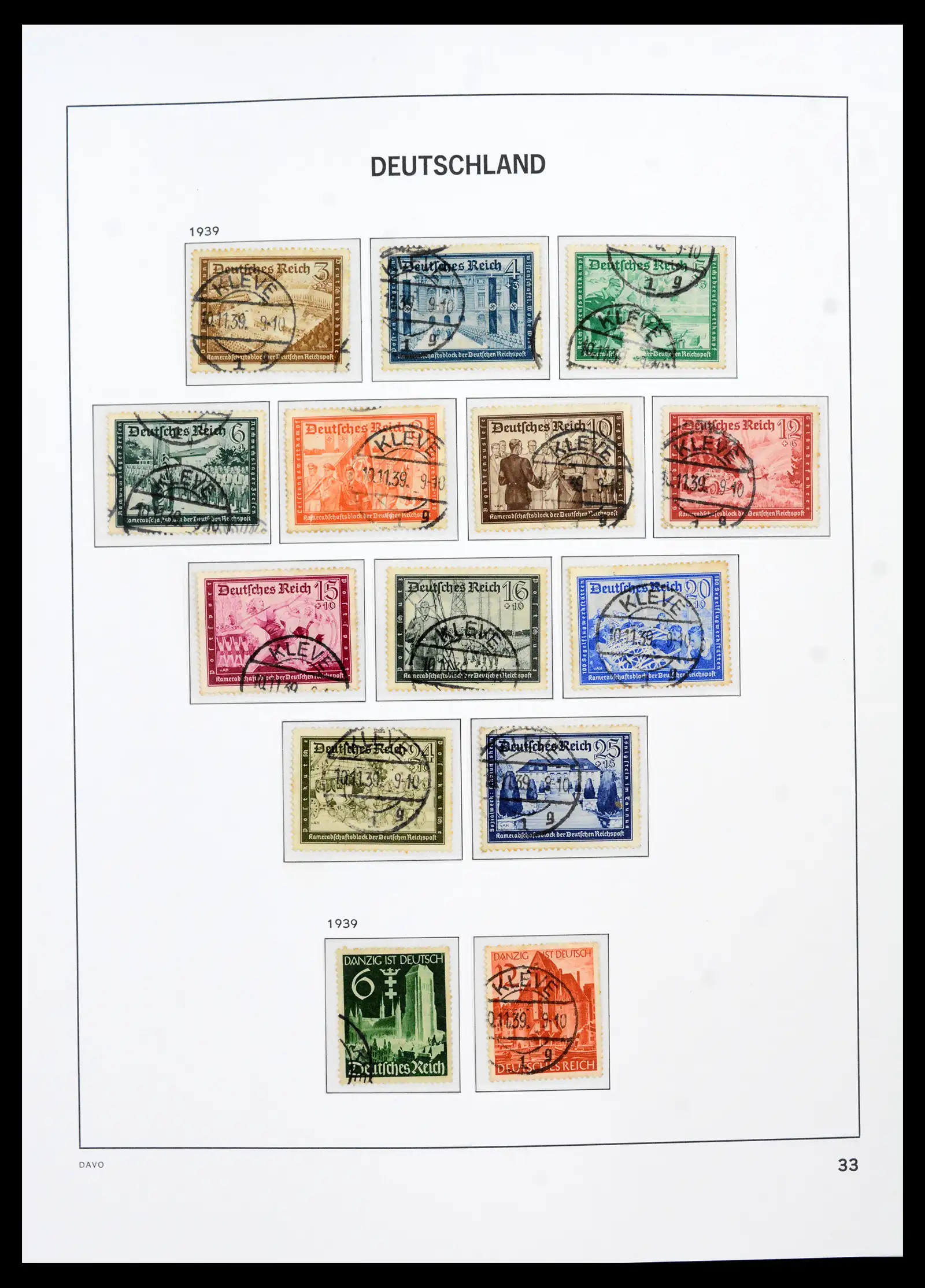 42124 0034 - Stamp collection 42124 Germany Reich used 1872-1945.