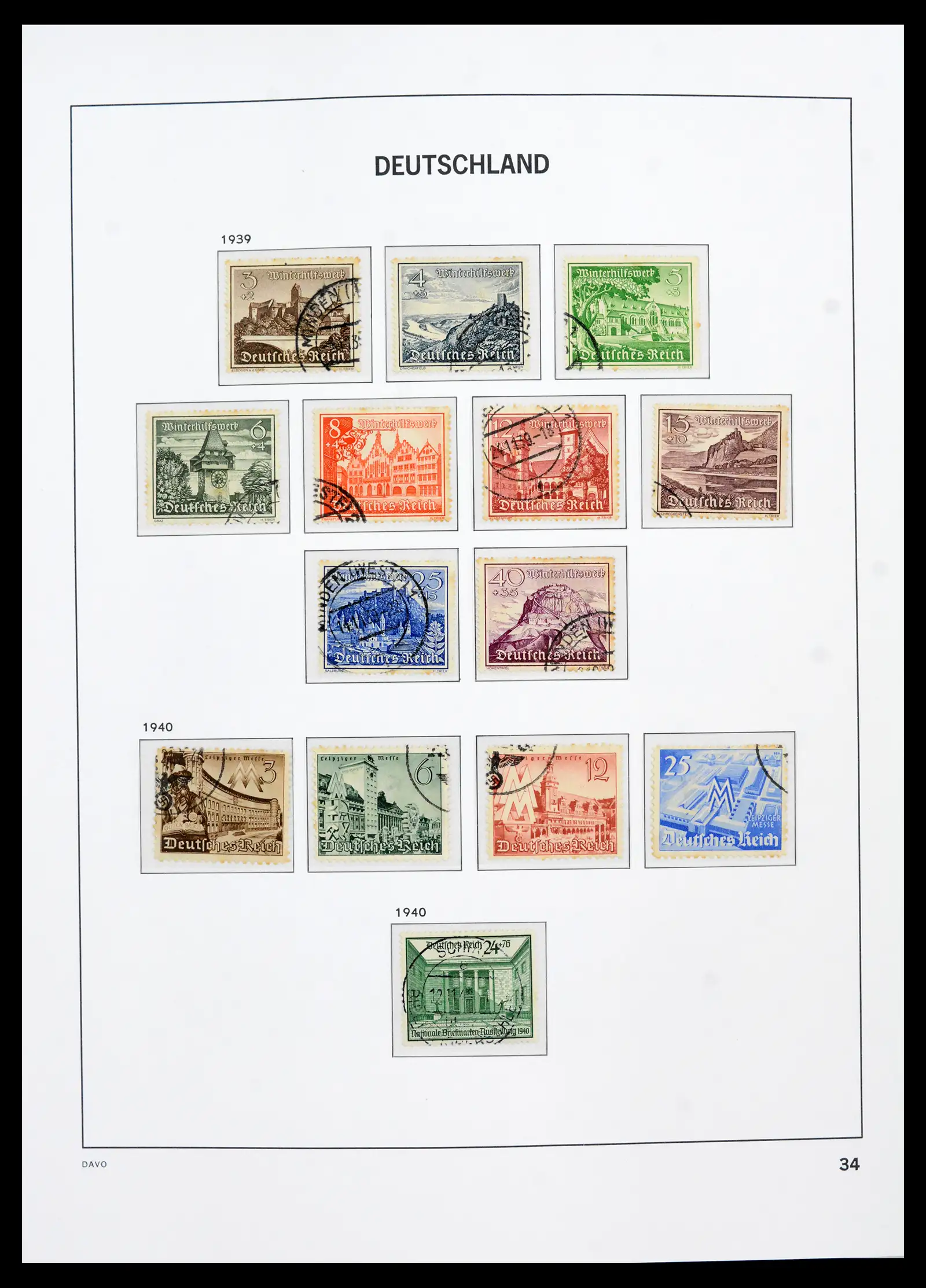 42124 0036 - Stamp collection 42124 Germany Reich used 1872-1945.
