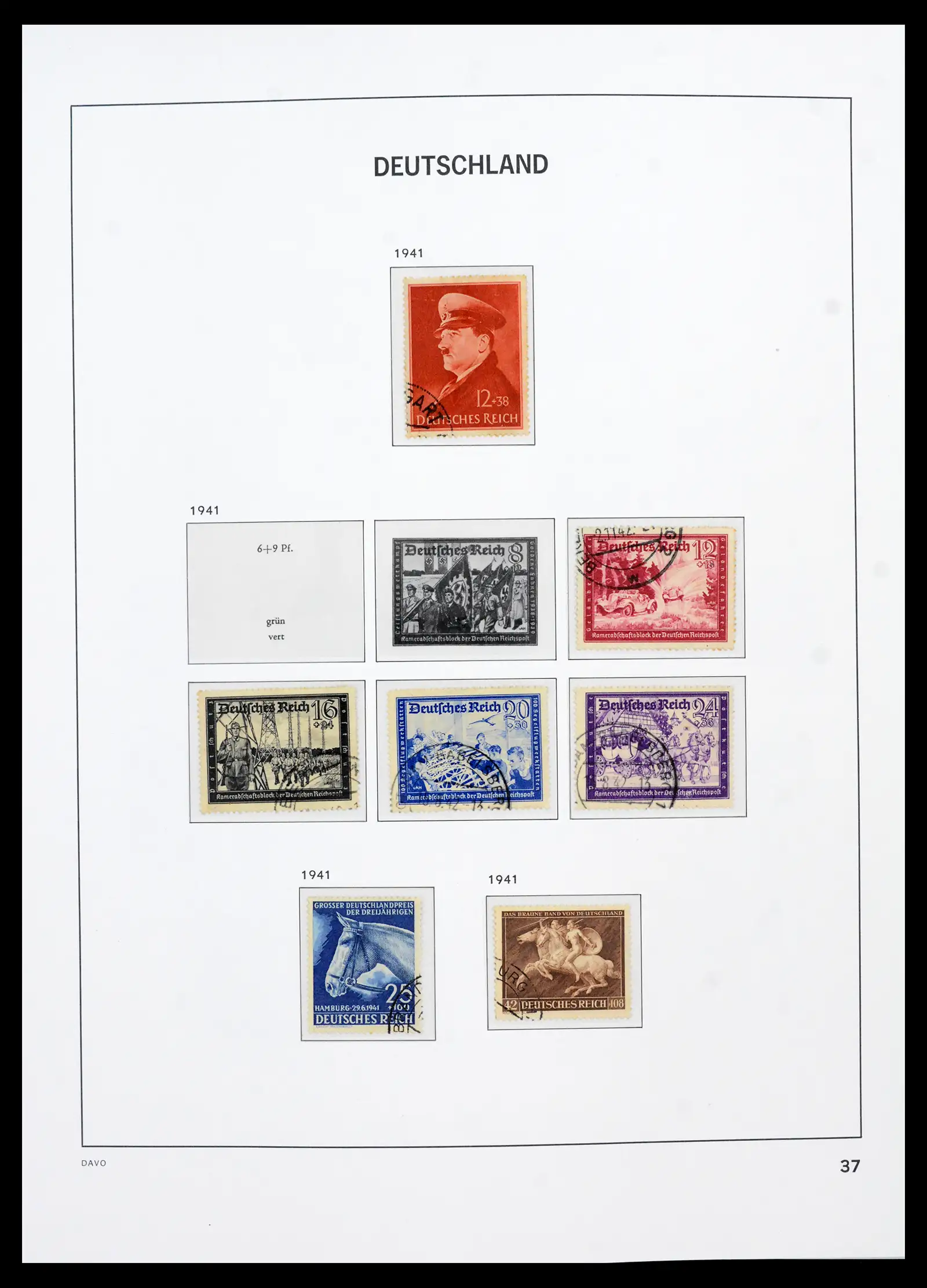 42124 0039 - Stamp collection 42124 Germany Reich used 1872-1945.