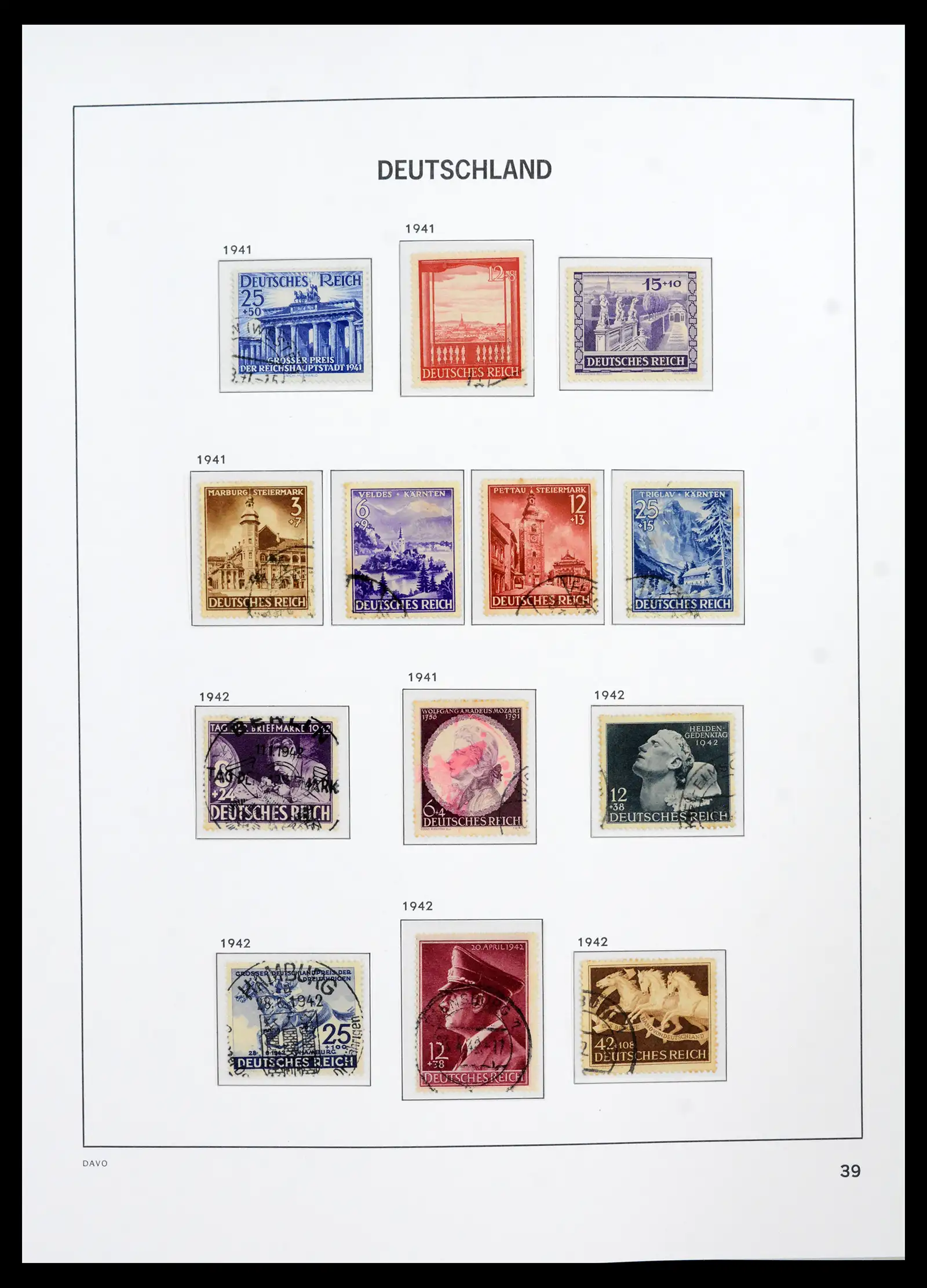 42124 0041 - Stamp collection 42124 Germany Reich used 1872-1945.