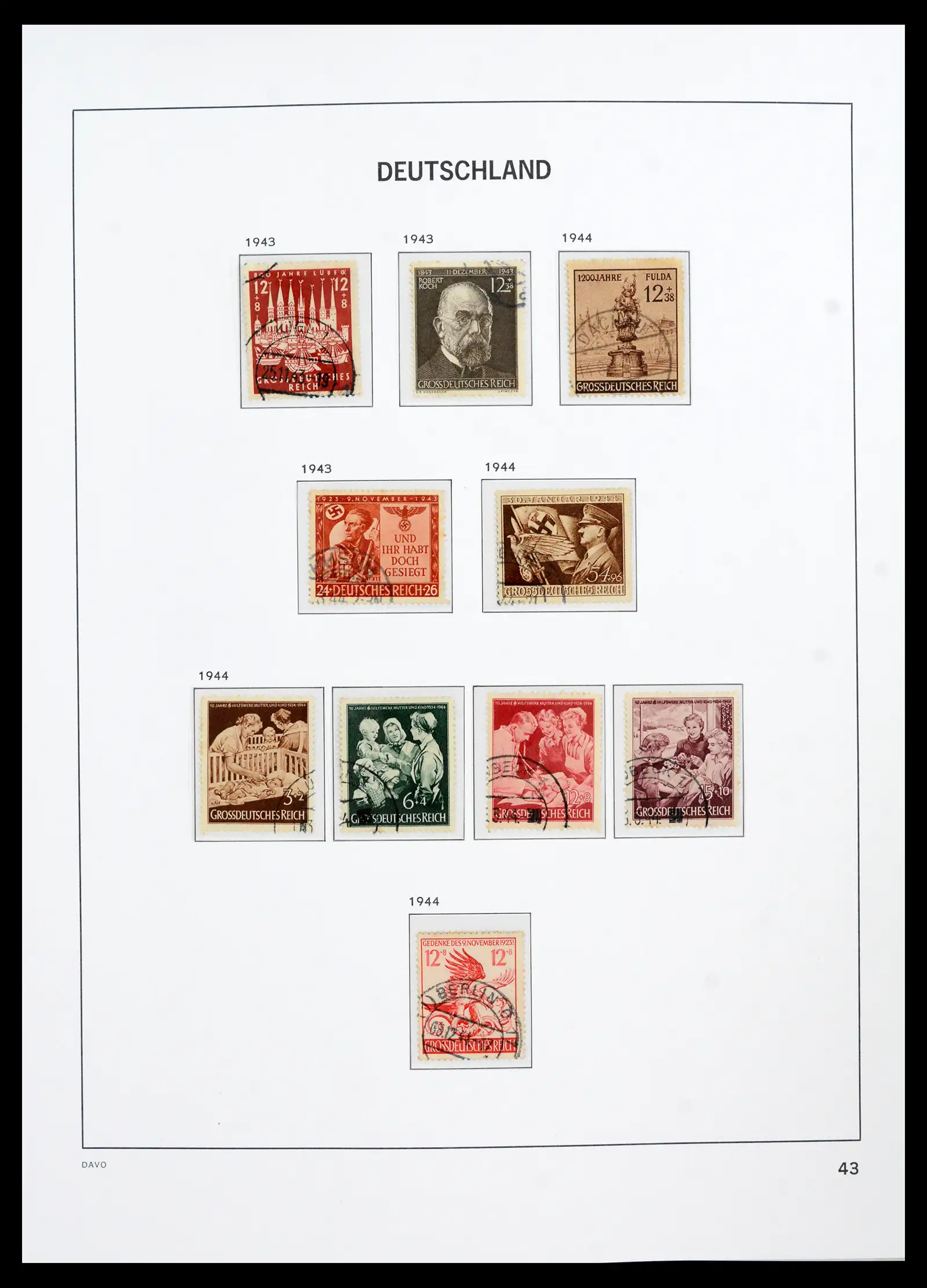 42124 0045 - Stamp collection 42124 Germany Reich used 1872-1945.