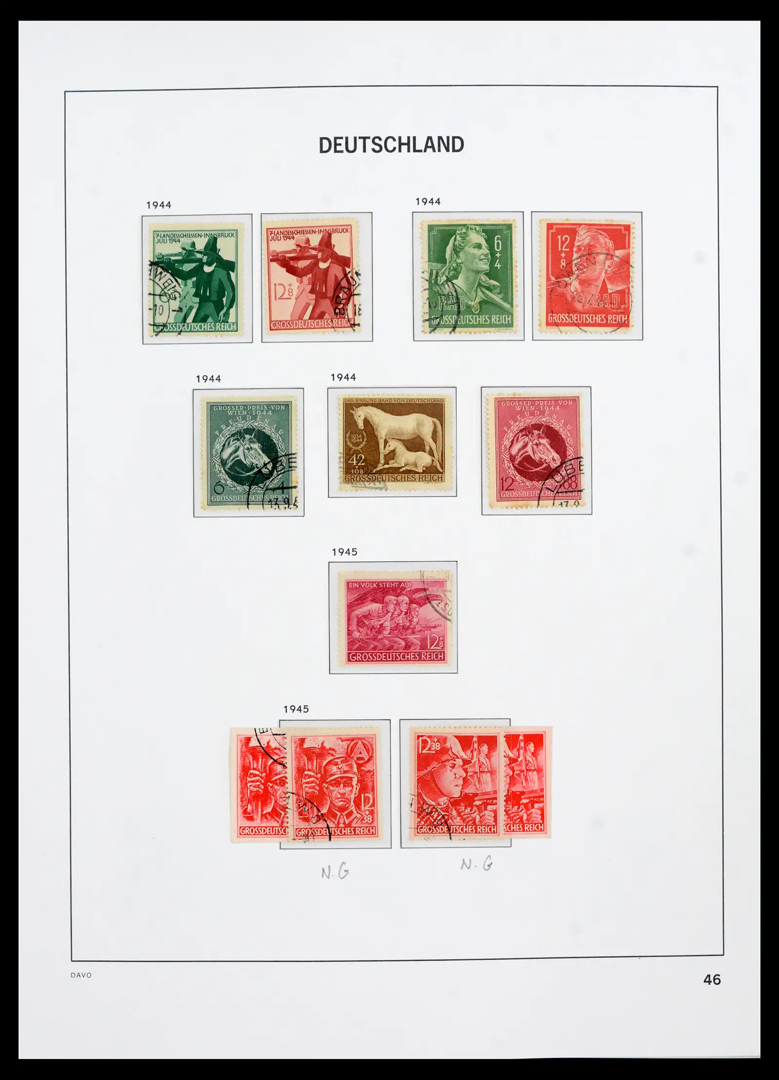 42124 0048 - Stamp collection 42124 Germany Reich used 1872-1945.