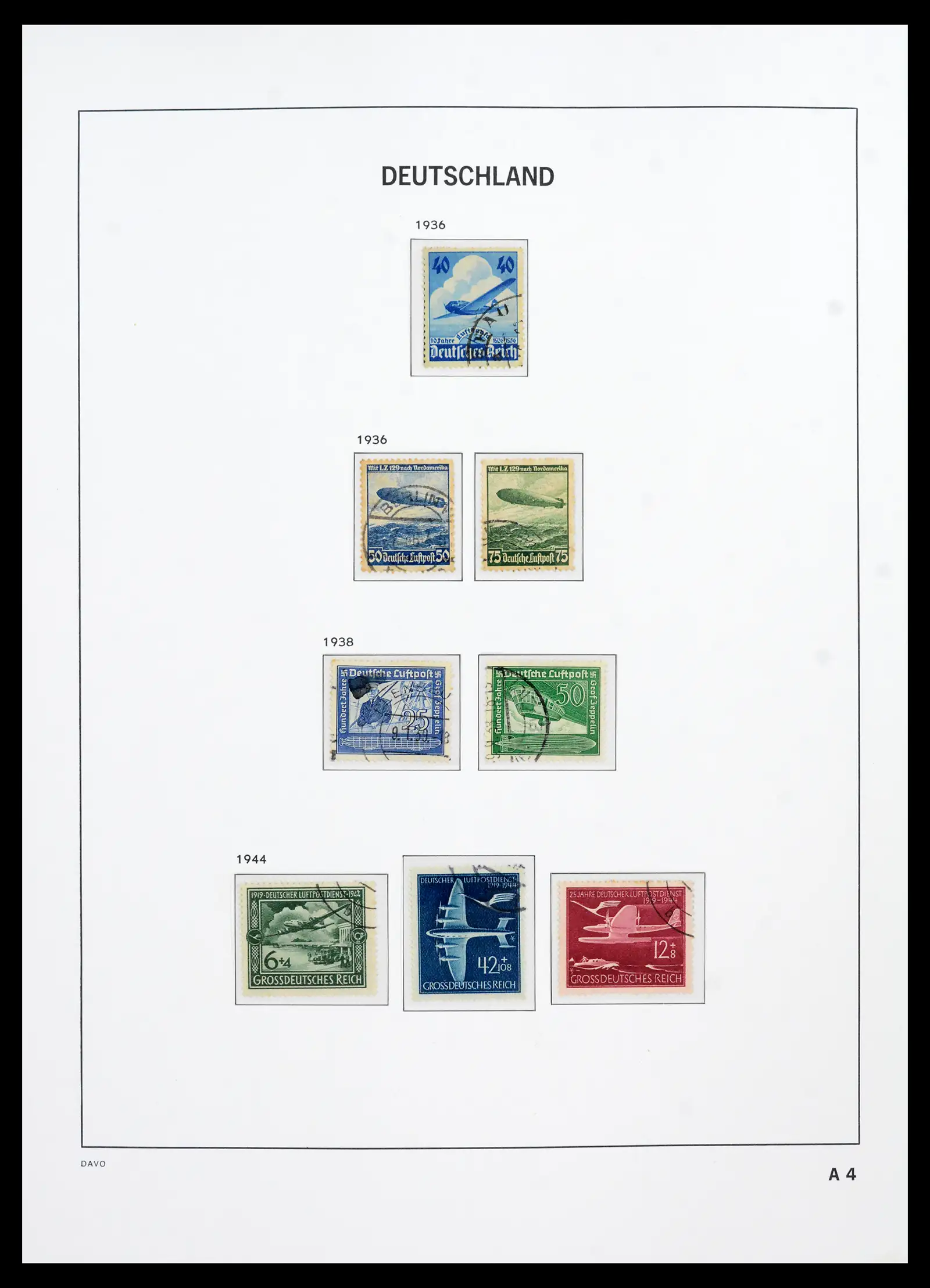 42124 0052 - Stamp collection 42124 Germany Reich used 1872-1945.