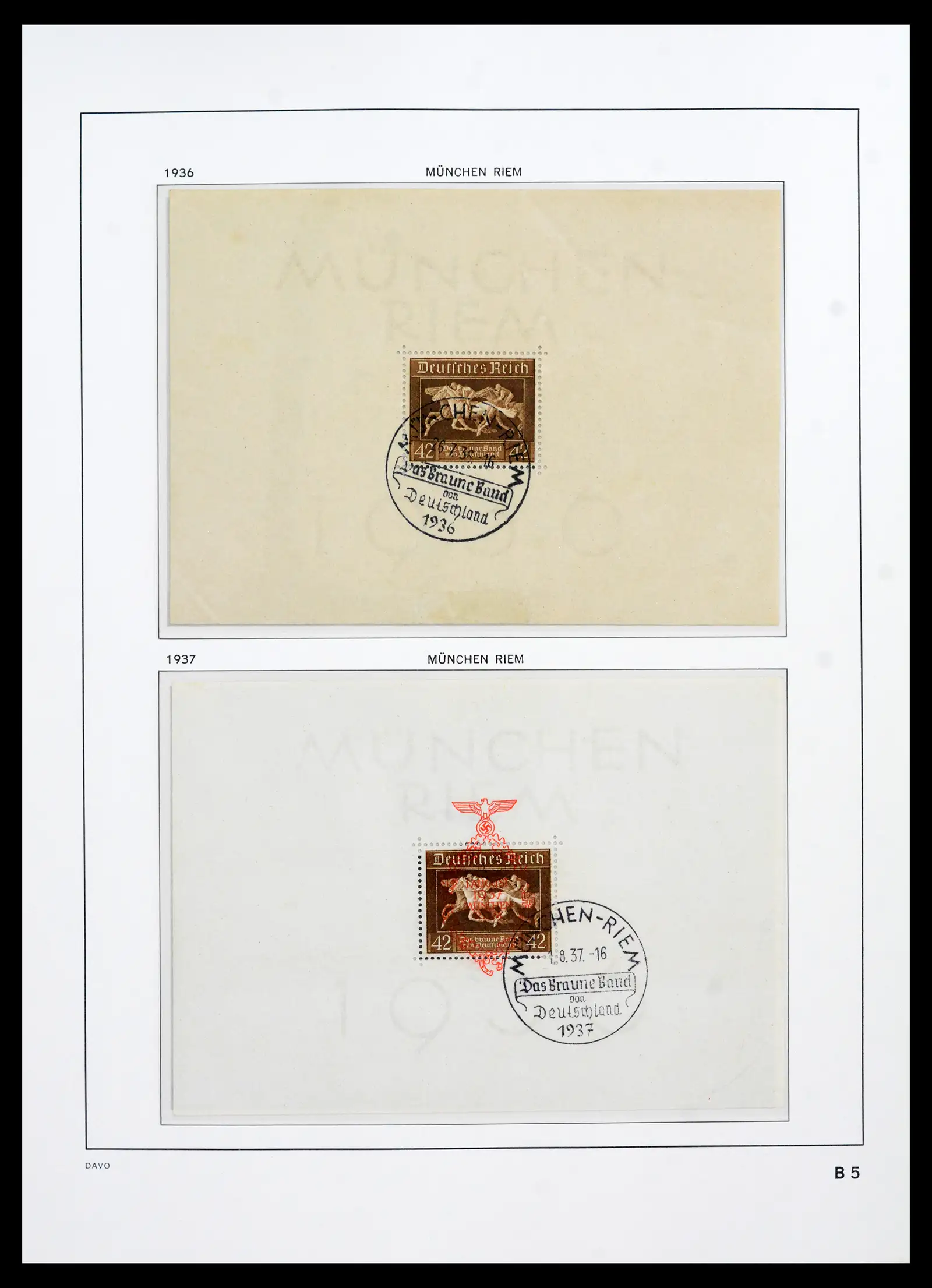 42124 0055 - Stamp collection 42124 Germany Reich used 1872-1945.
