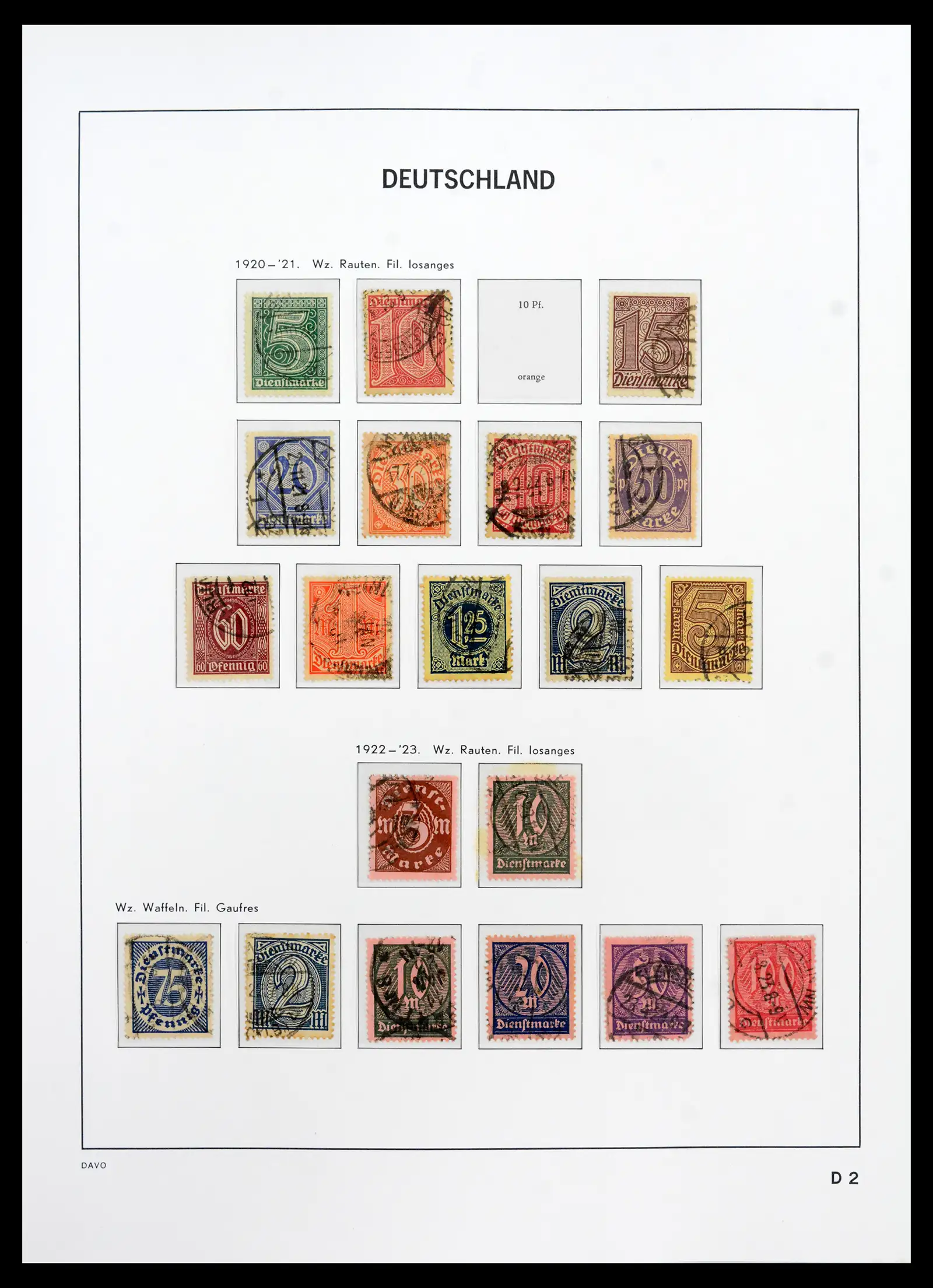 42124 0059 - Stamp collection 42124 Germany Reich used 1872-1945.
