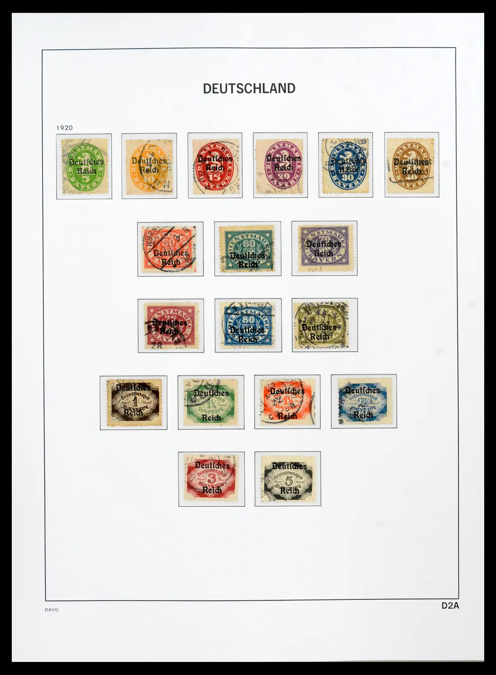 42124 0060 - Stamp collection 42124 Germany Reich used 1872-1945.