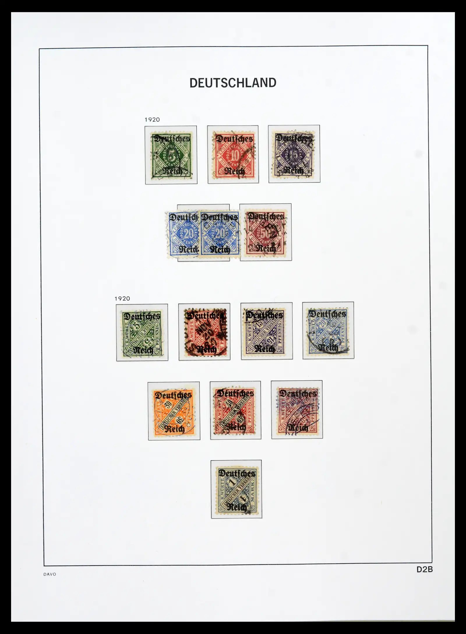 42124 0061 - Stamp collection 42124 Germany Reich used 1872-1945.