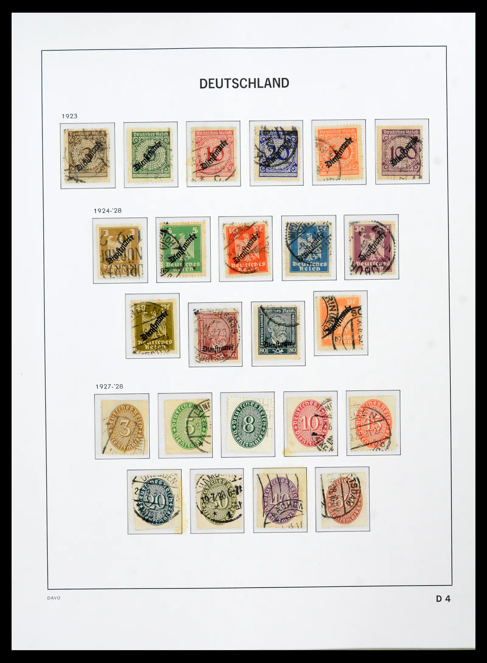 42124 0063 - Stamp collection 42124 Germany Reich used 1872-1945.