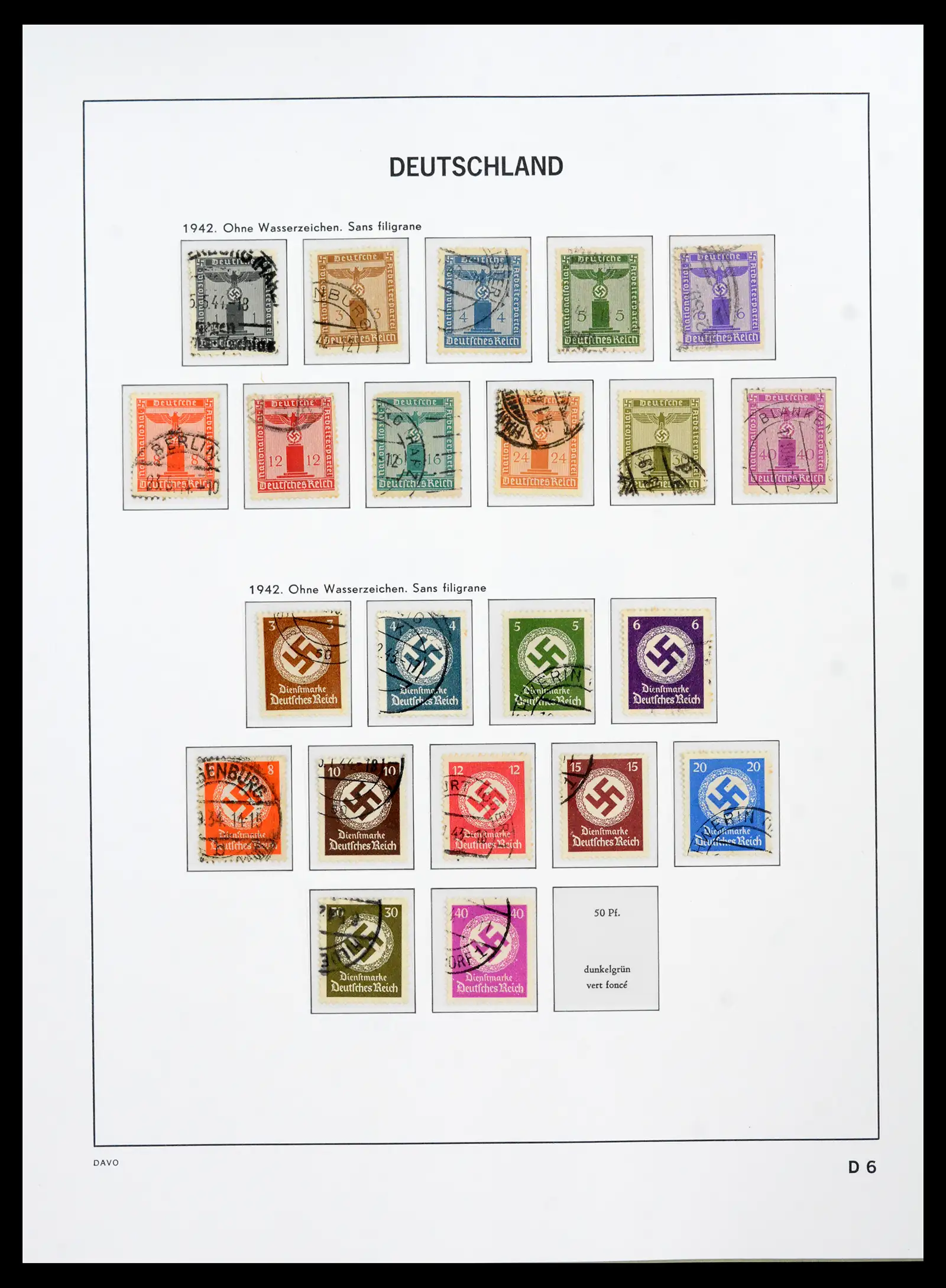 42124 0065 - Stamp collection 42124 Germany Reich used 1872-1945.