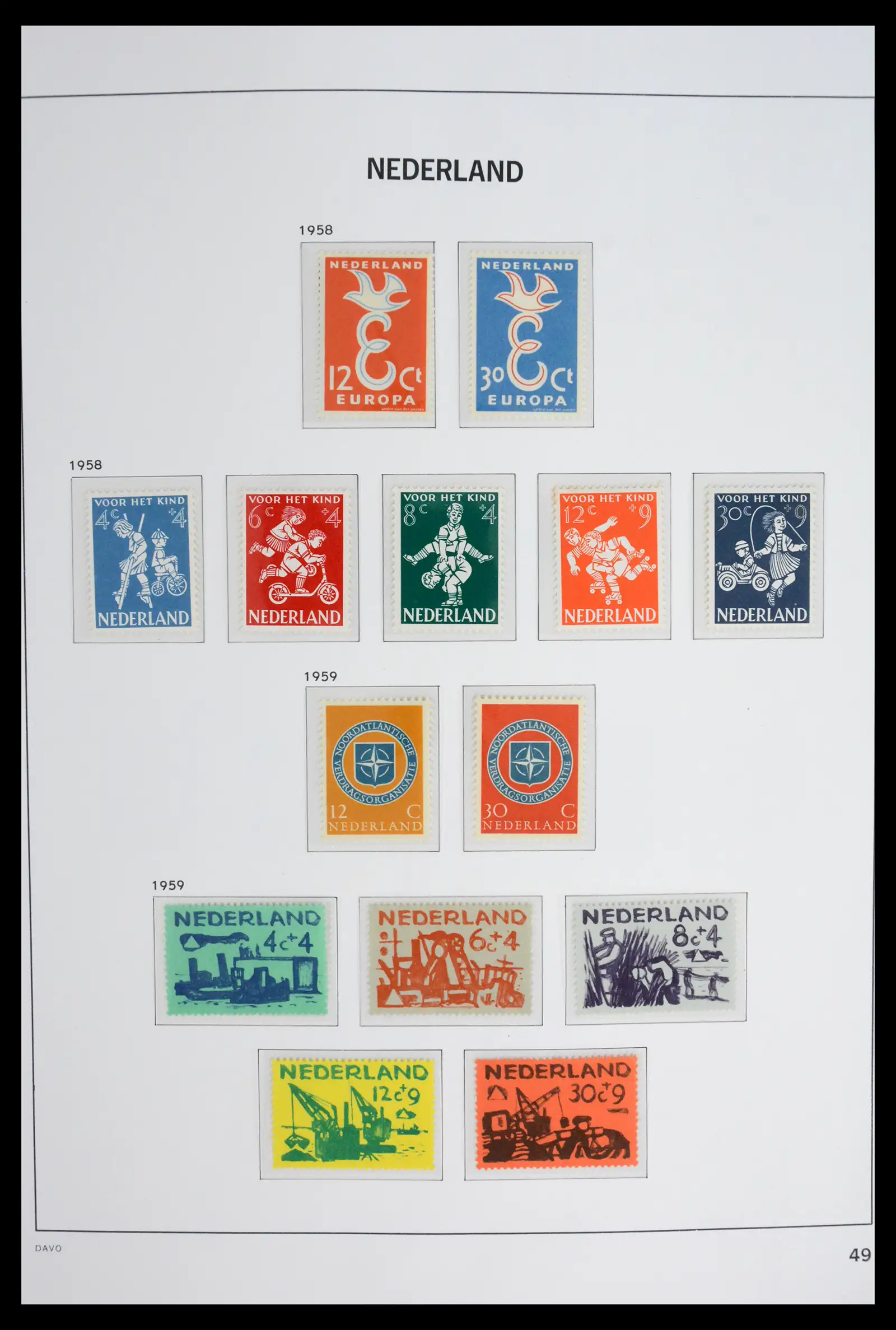 42126 0050 - Stamp collection 42126 Netherlands complete 1852-1969.