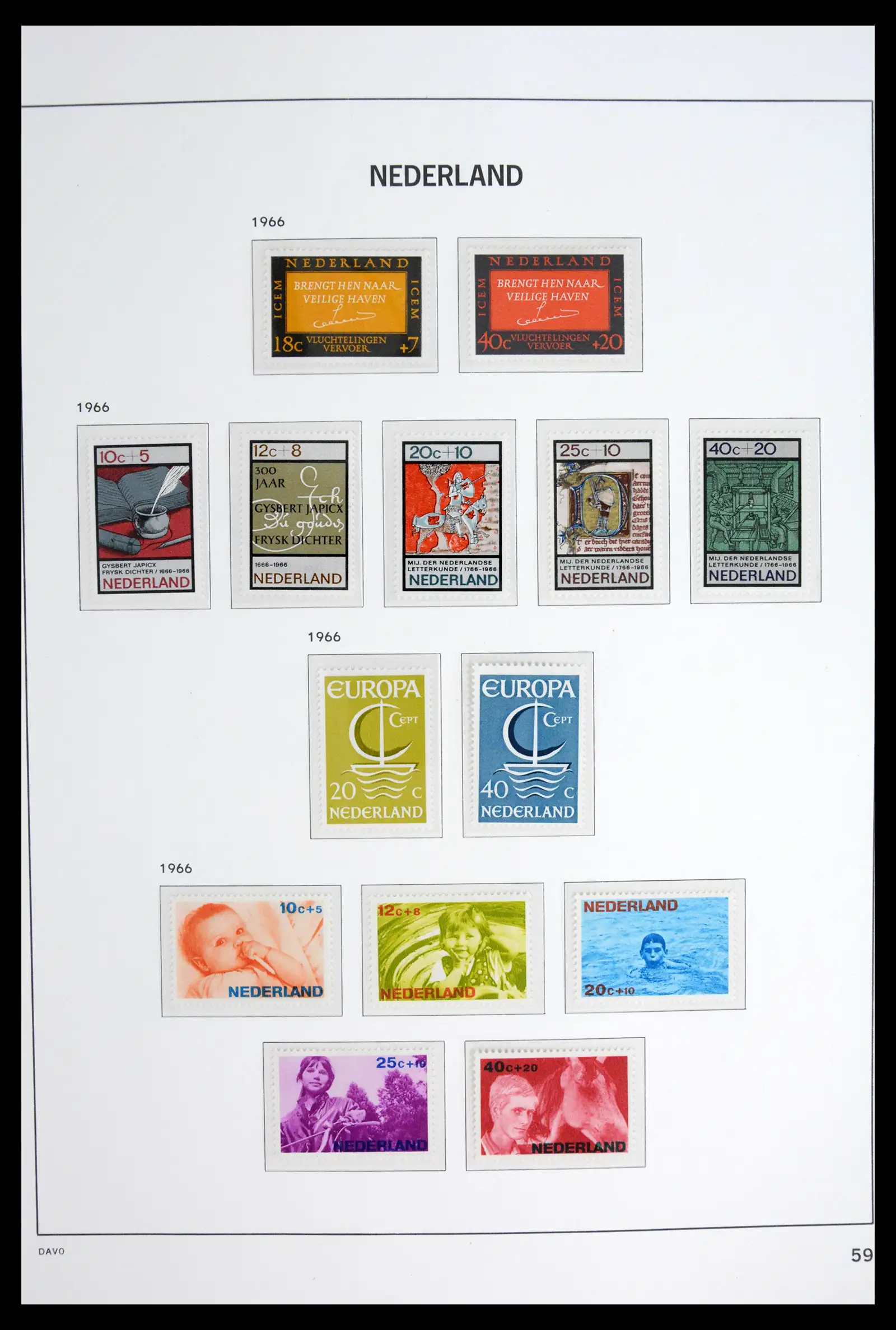 42126 0060 - Stamp collection 42126 Netherlands complete 1852-1969.