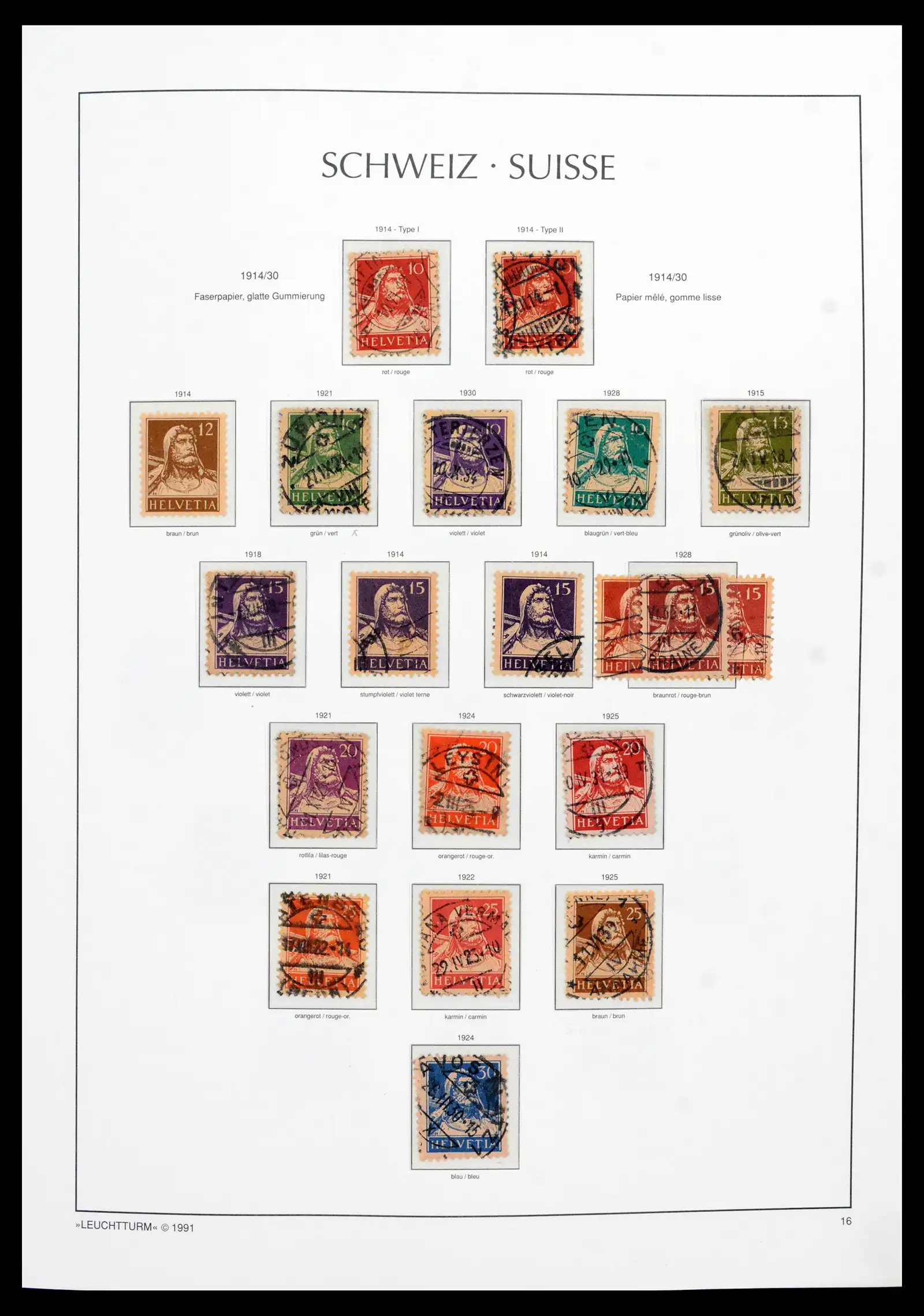 42129 0014 - Postzegelverzameling 42129 Zwitserland 1850-1975.