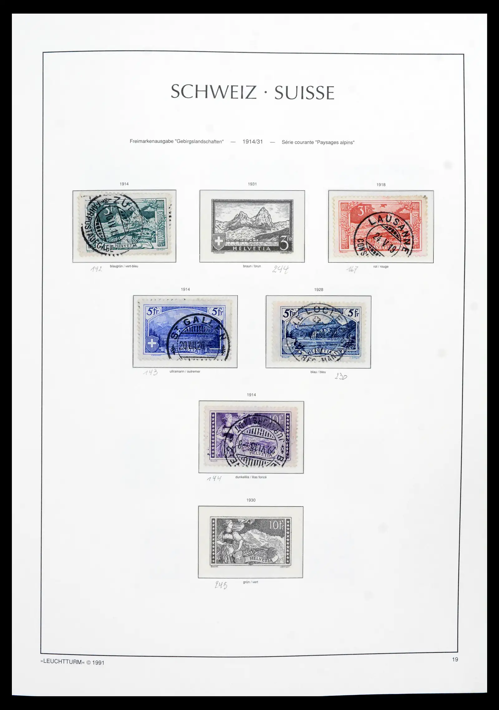 42129 0019 - Postzegelverzameling 42129 Zwitserland 1850-1975.