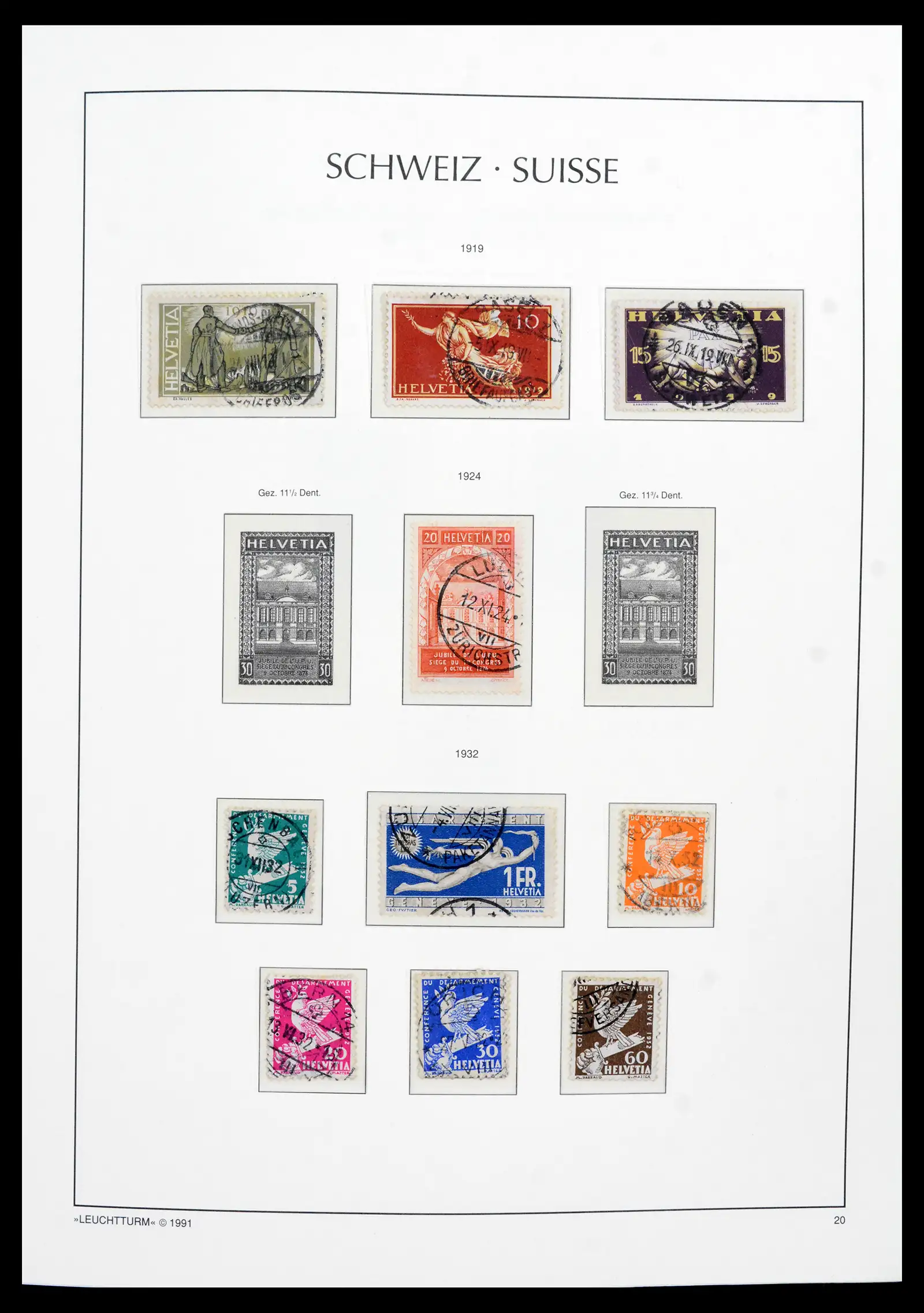42129 0020 - Postzegelverzameling 42129 Zwitserland 1850-1975.